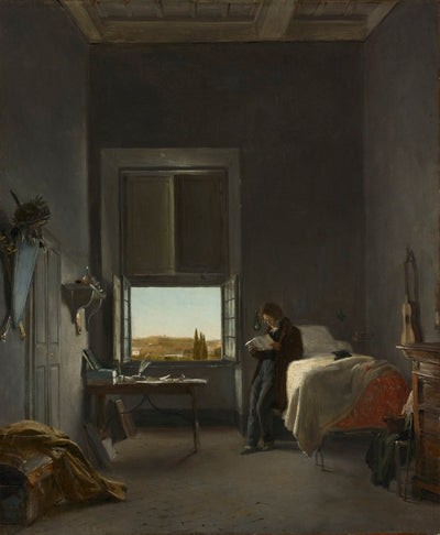 L'Artiste dans sa chambre à la Villa Médicis - Léon Cogniet