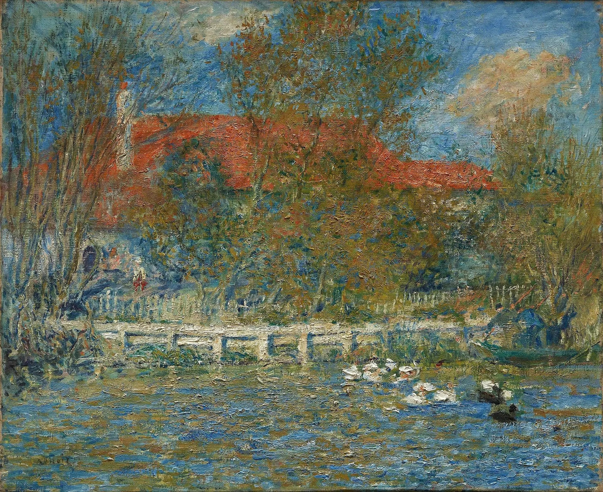 Reproduction du tableau « L'étang de canard - Pierre-Auguste Renoir » par Alpha Reproduction en peinture à l’huile