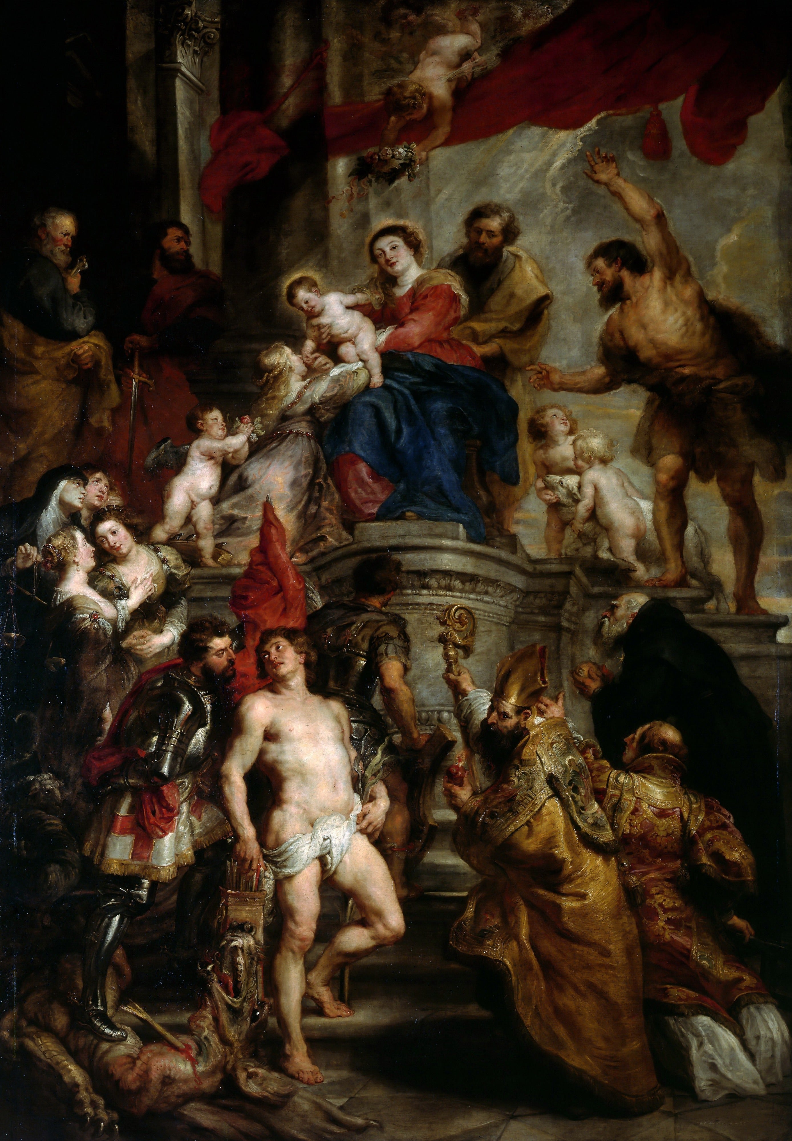 La Madone accompagnée de saints - Peter Paul Rubens