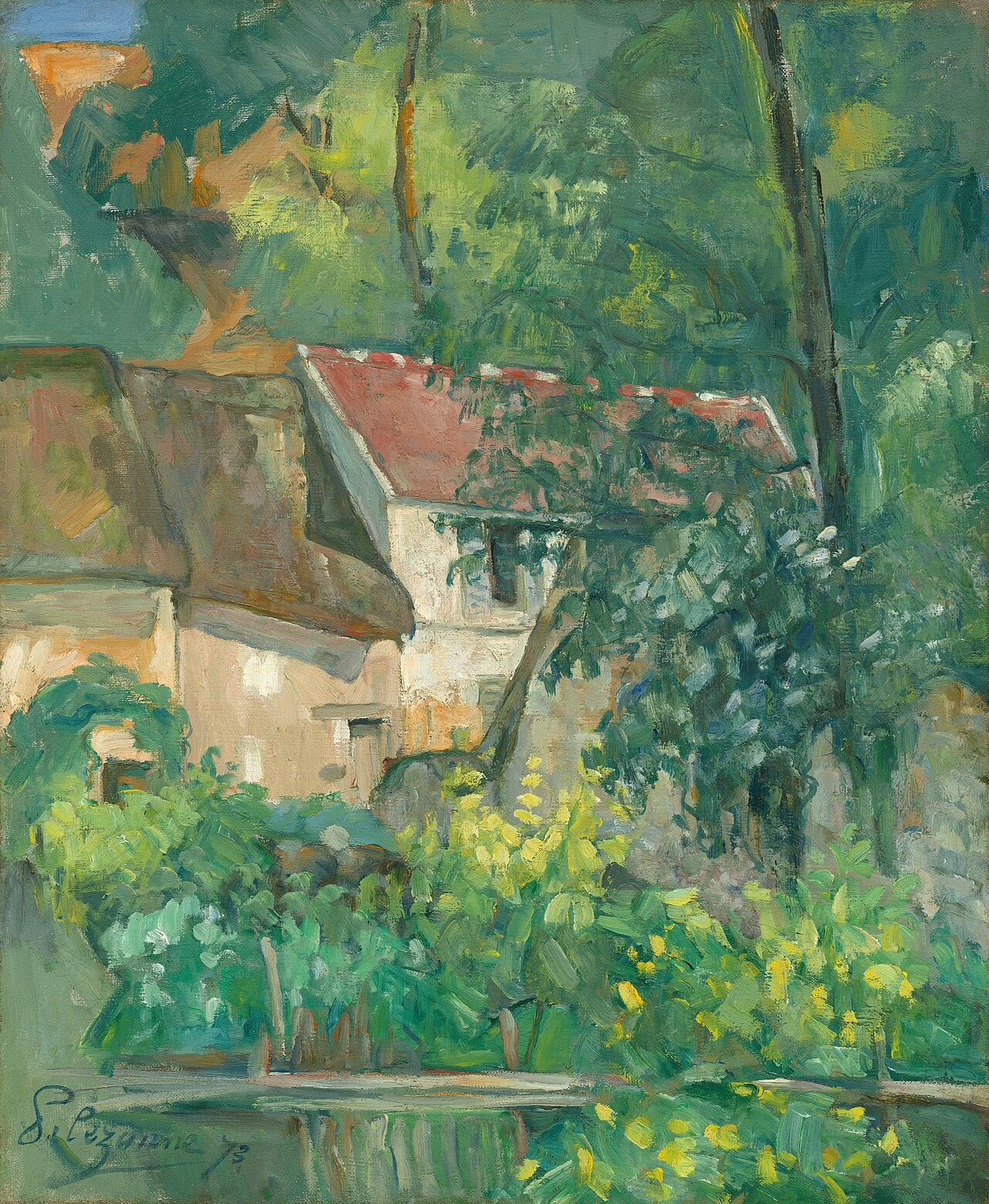 Reproduction du tableau « La Maison du père Lacroix, Auvers-sur-Oise - Paul Cézanne » par Alpha Reproduction en peinture à l’huile