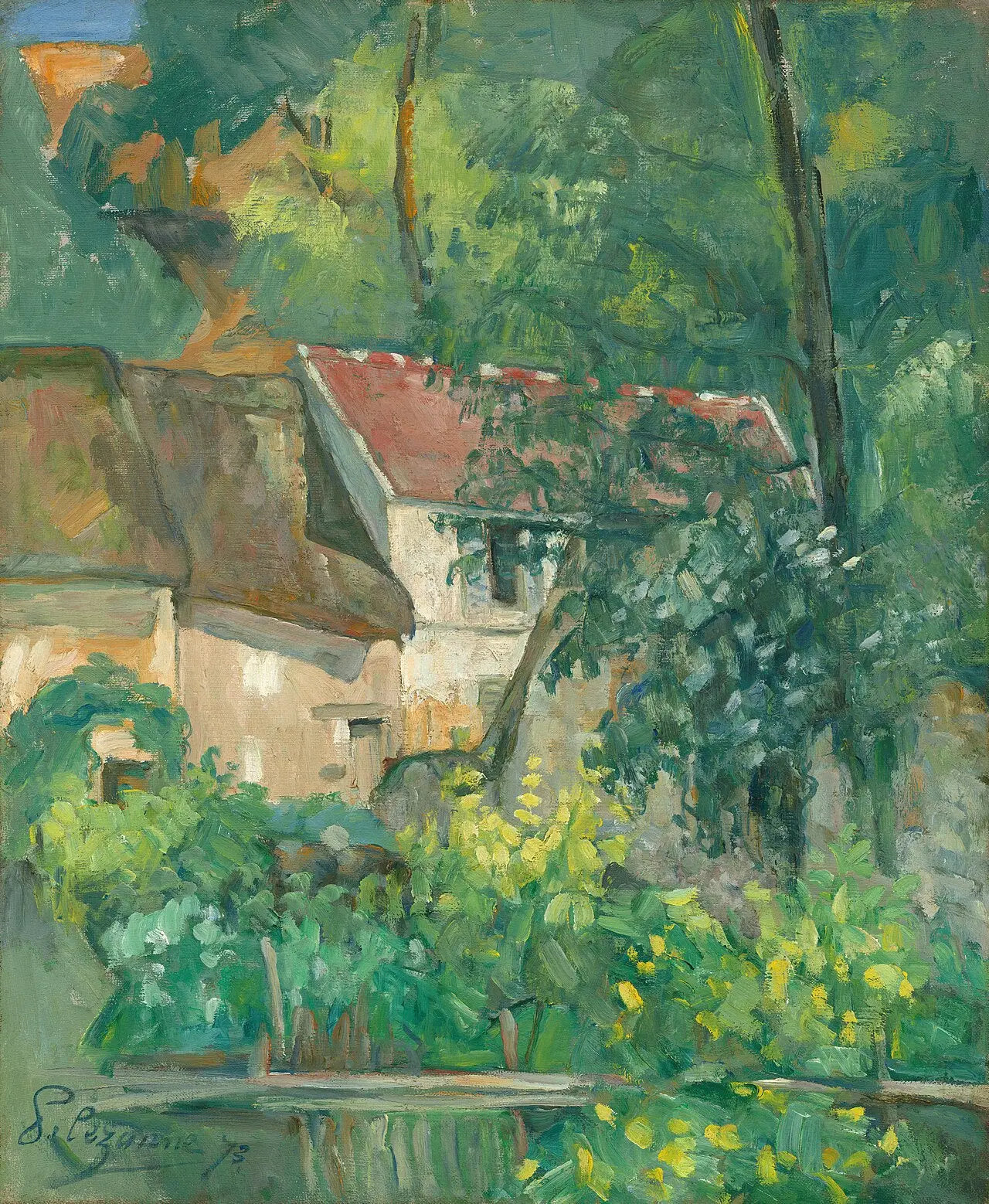 Reproduction du tableau « La Maison du père Lacroix, Auvers-sur-Oise - Paul Cézanne » par Alpha Reproduction en peinture à l’huile