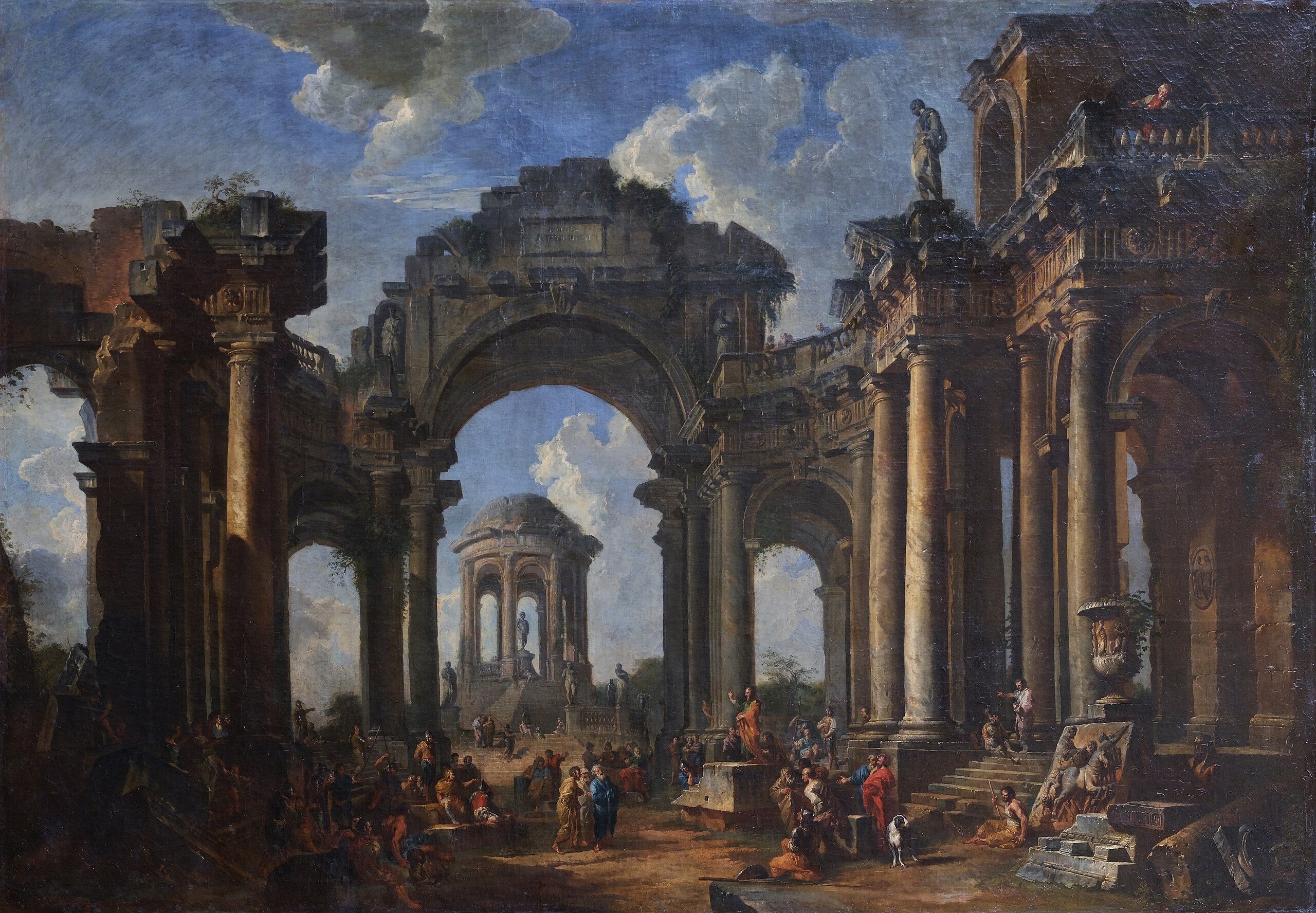 La Prédication d'un apôtre dans des ruines d'architecture d'ordre dorique - Giovanni Paolo Panini