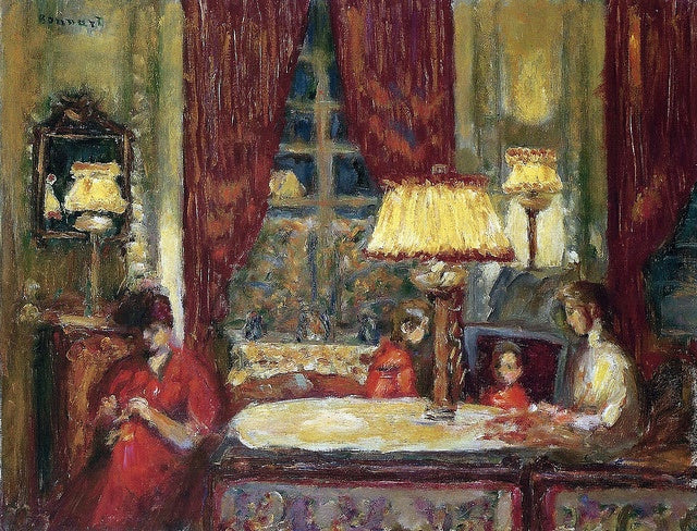 Reproduction du tableau « La Soirée sous les lampes - Pierre Bonnard » par Alpha Reproduction en peinture à l’huile