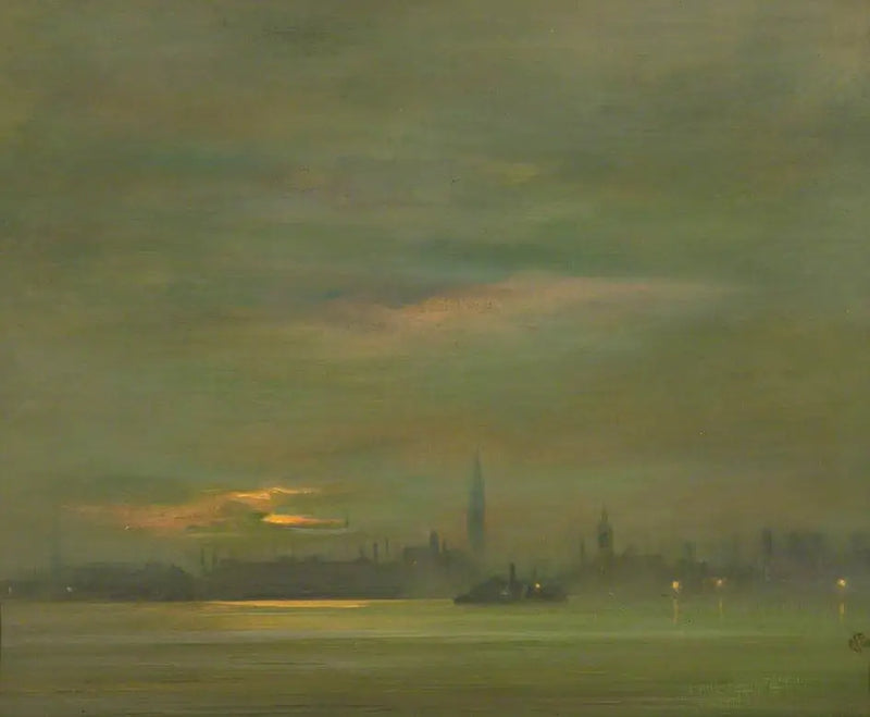 Темза, вечером - Джеймс Абботт Макинли Уистлер