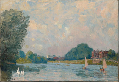Reproduction du tableau « La Tamise à Hampton Court - Alfred Sisley » par Alpha Reproduction en peinture à l’huile