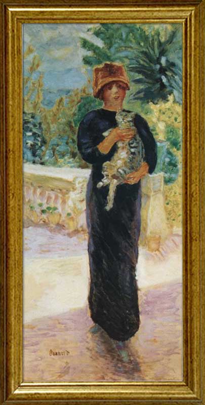 Reproduction du tableau « La femme à la chatte - Pierre Bonnard » par Alpha Reproduction en peinture à l’huile