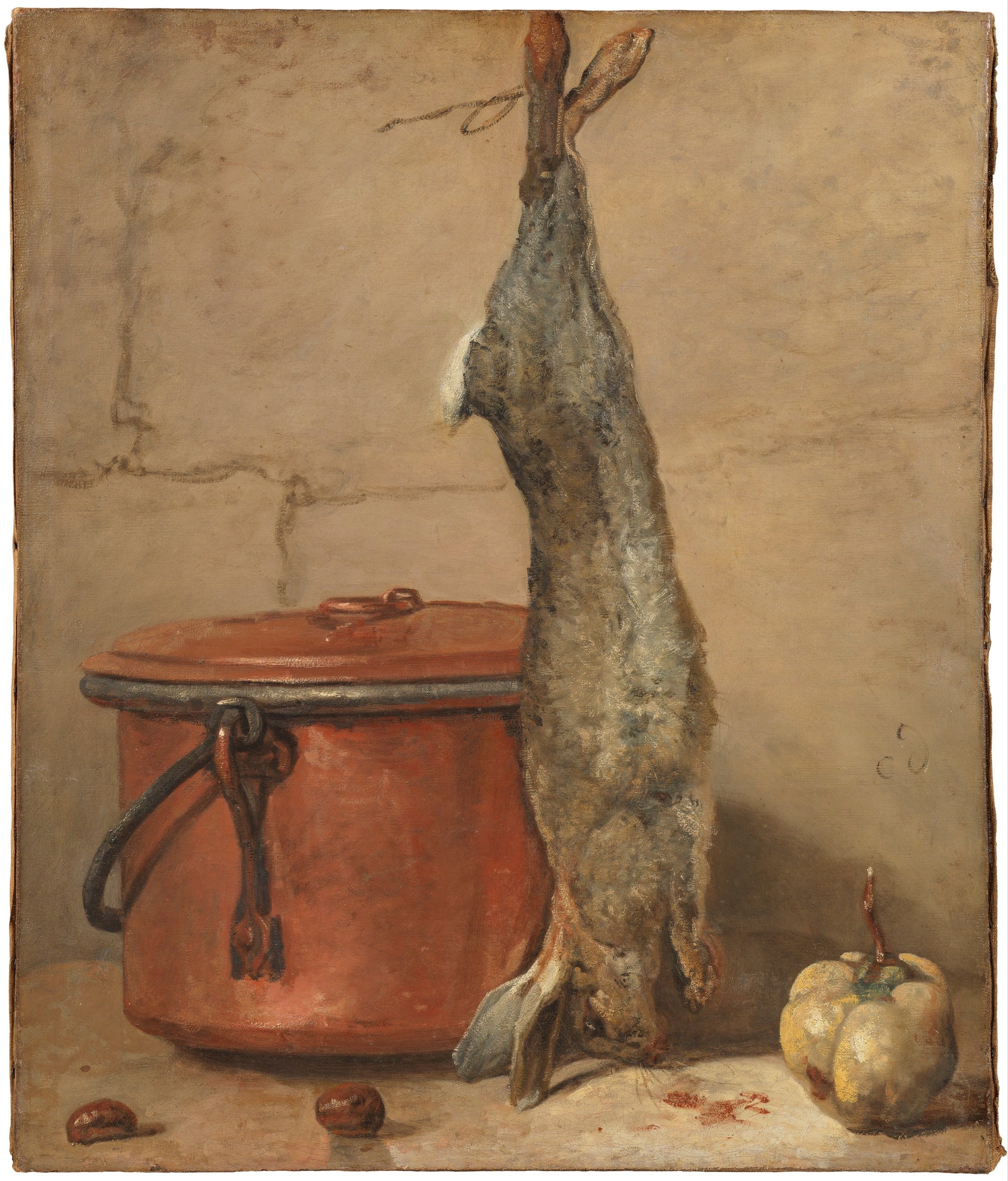 Lapin et marmite en cuivre - Jean Siméon Chardin