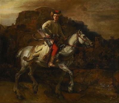Reproduction du tableau « Le Cavalier polonais - Rembrandt » par Alpha Reproduction en peinture à l’huile