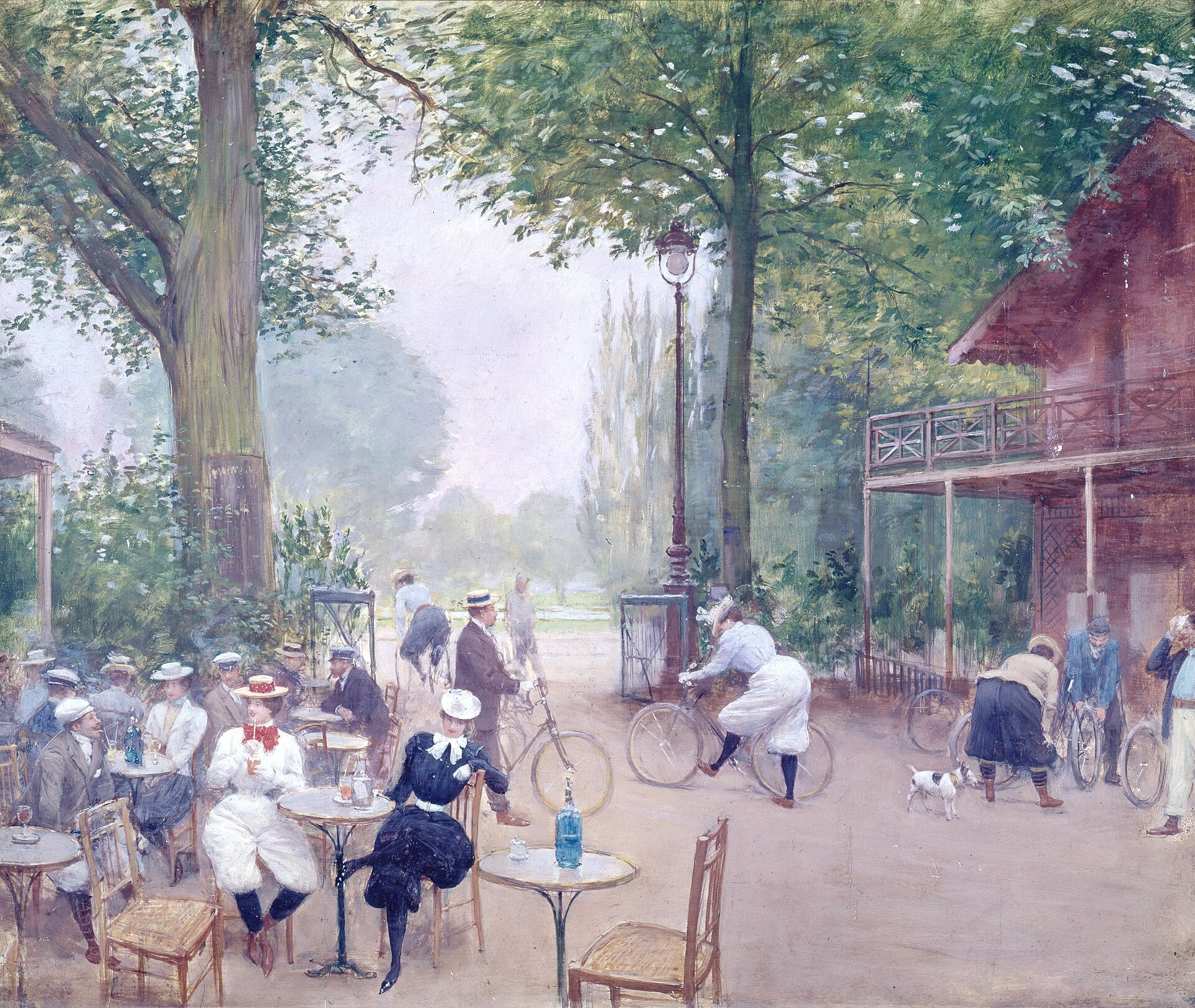 Le Chalet du cycle au bois de Boulogne - Jean Béraud