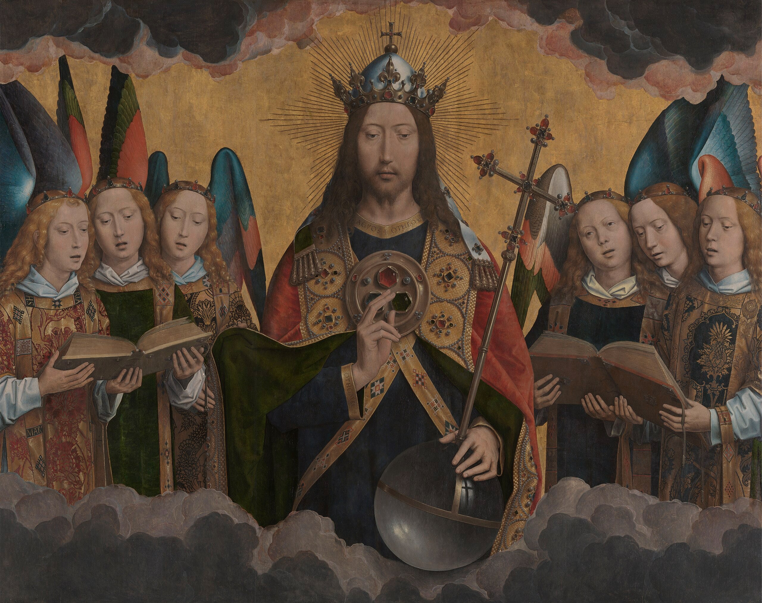 Le Christ avec des anges chantants - Hans Memling