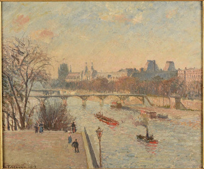 Reproduction du tableau « Le Louvre - Camille Pissarro » par Alpha Reproduction en peinture à l’huile