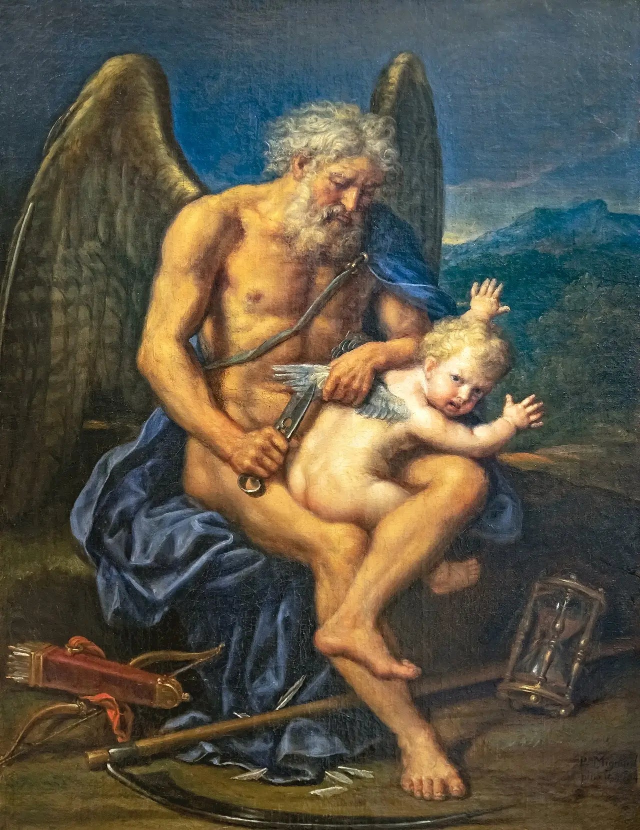 Le Temps coupant les ailes de l’Amour - Pierre Mignard - Alpha Reproduction