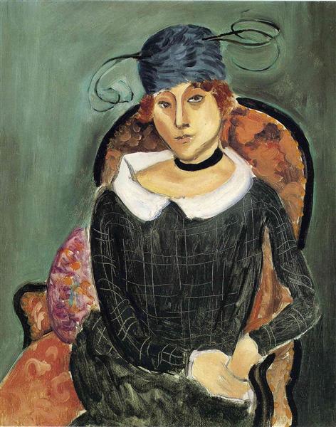Reproduction du tableau « Le chapeau en plumes d'autruche - Henri Matisse » par Alpha Reproduction en peinture à l’huile