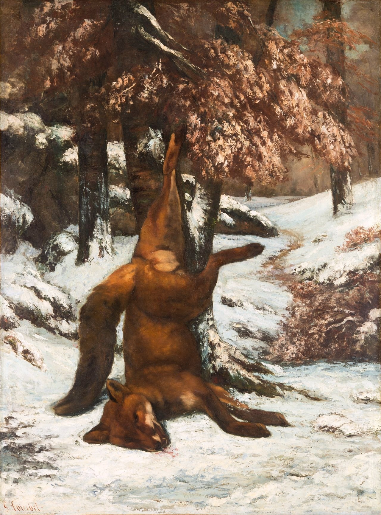 Le renard mort - Gustave Courbet