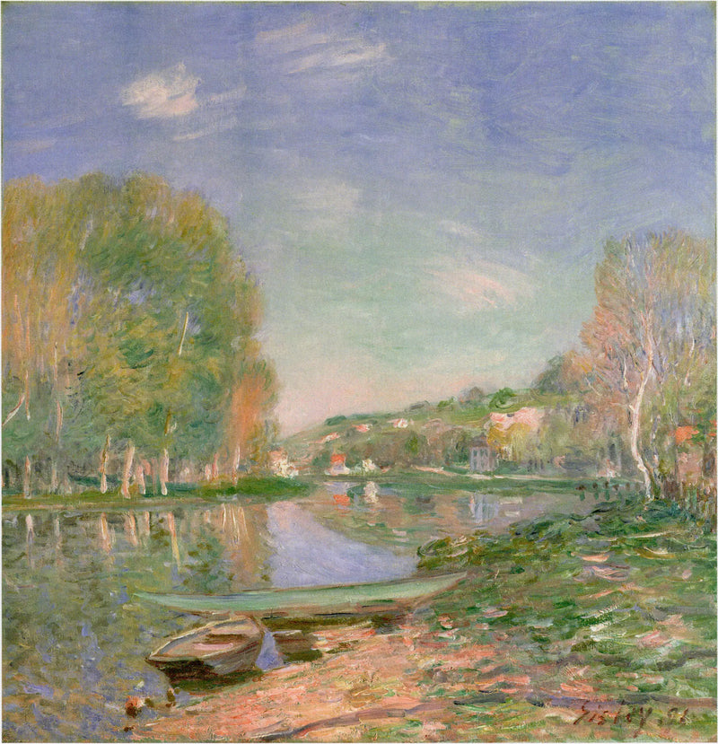 Берега Луана, утро - Альфред Сислей