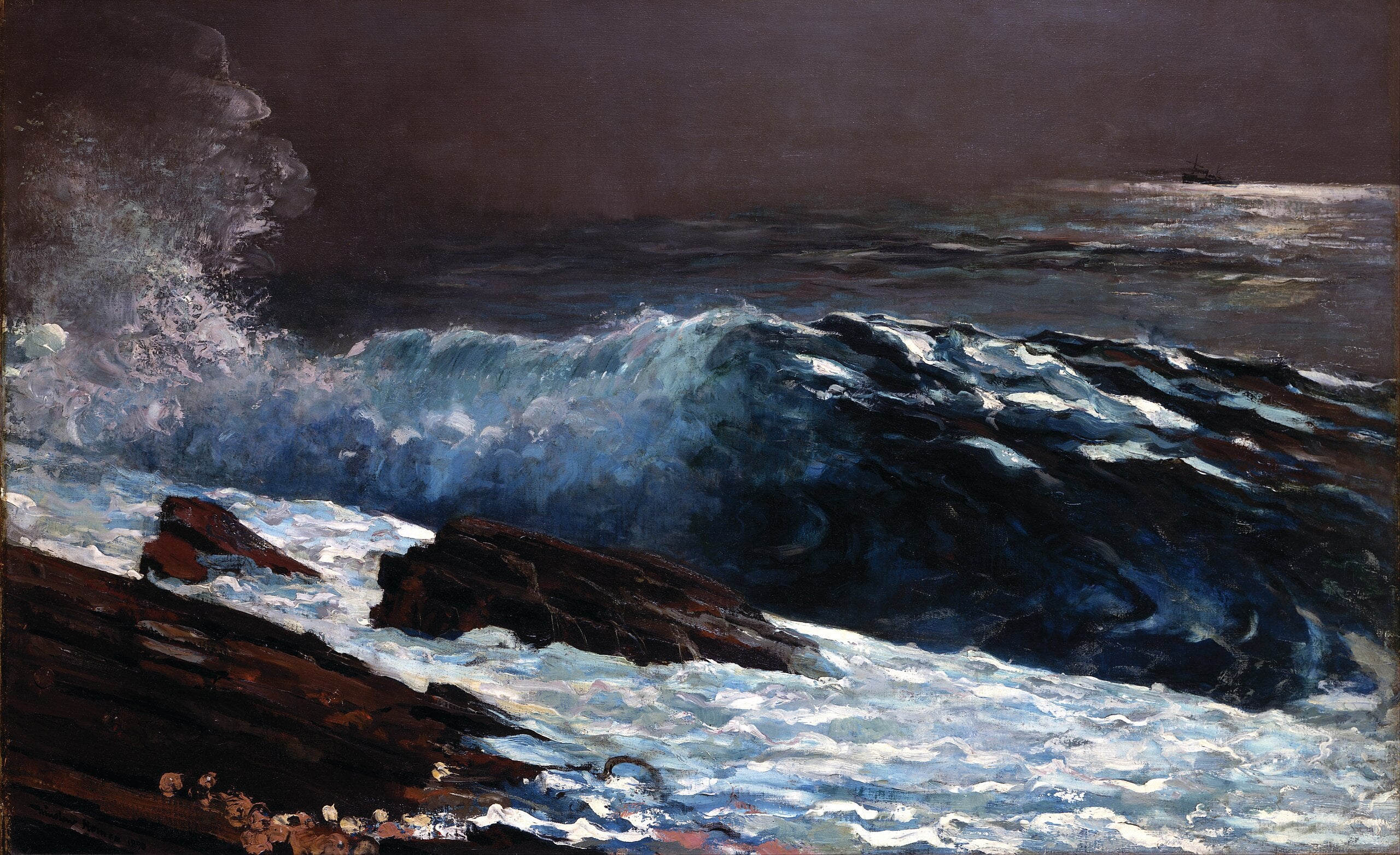 Lumière du soleil sur la côte - Winslow Homer
