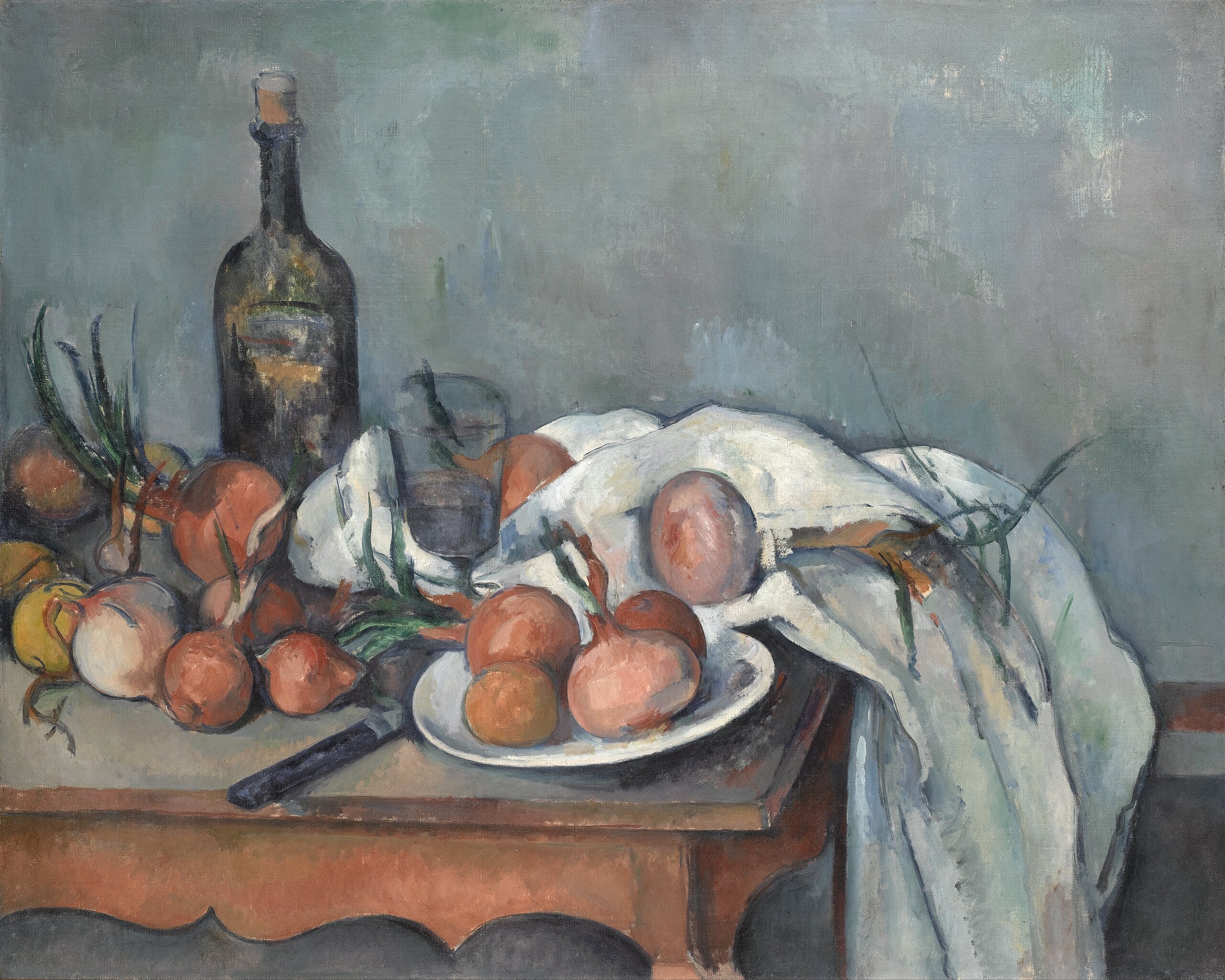 Reproduction du tableau « Nature morte aux oignons - Paul Cézanne » par Alpha Reproduction en peinture à l’huile