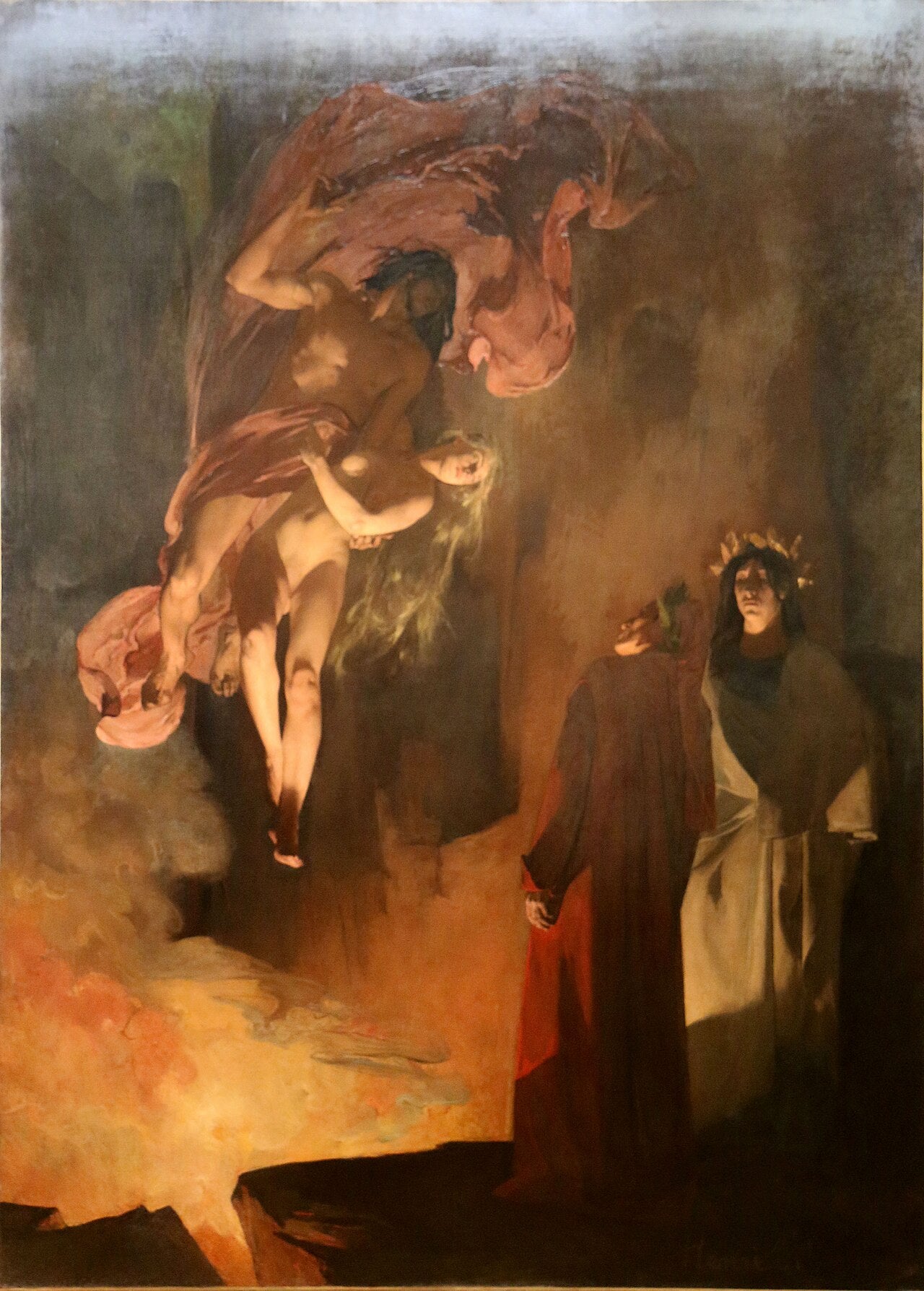 Paolo Malatesta et Francesca da Rimini aux Enfers - Henri-Jean Guillaume Martin