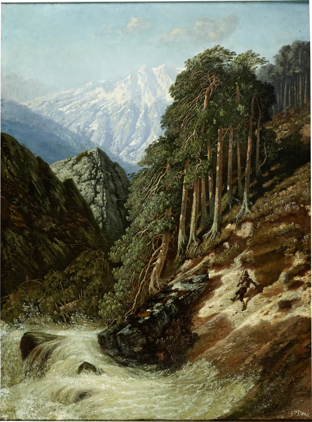 Paysage alpin avec Beck - Gustave Doré - Alpha Reproduction