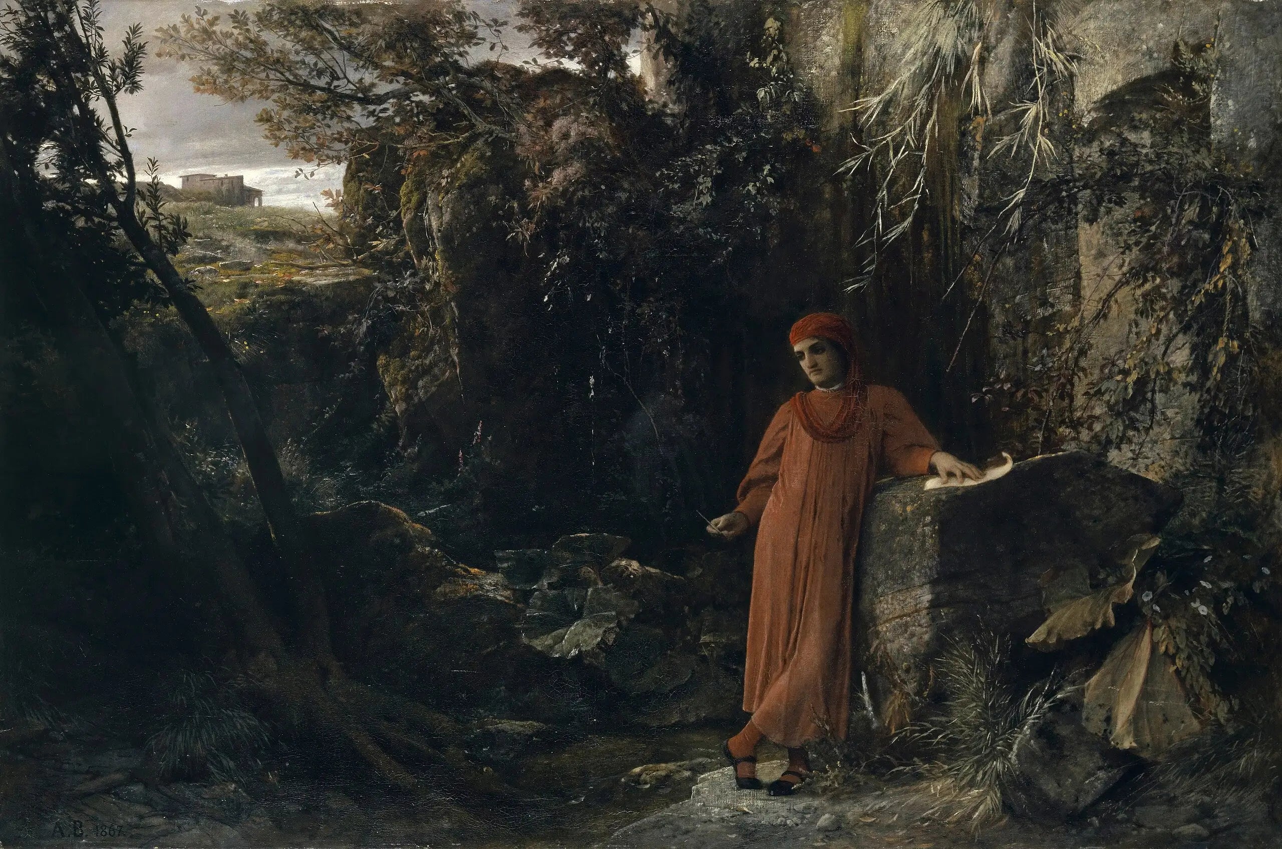 Pétrarque à la fontaine de Vaucluse - Arnold Böcklin - Alpha Reproduction