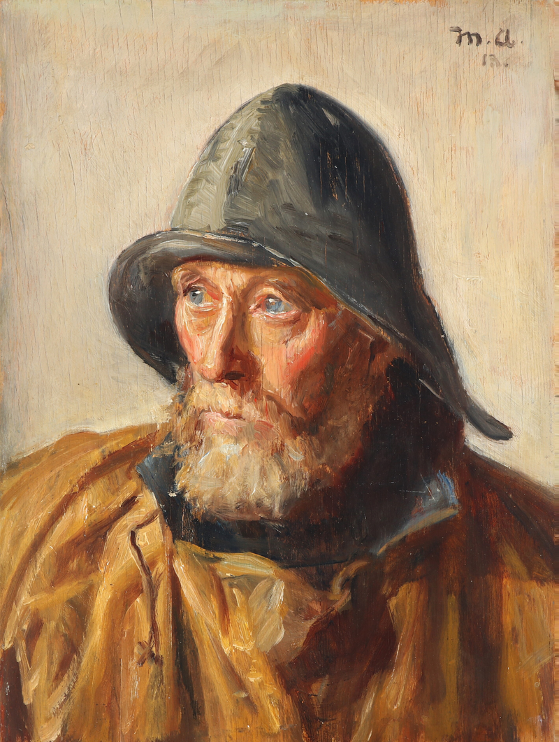Portrait d'un pêcheur (1913). - Michael Peter Ancher