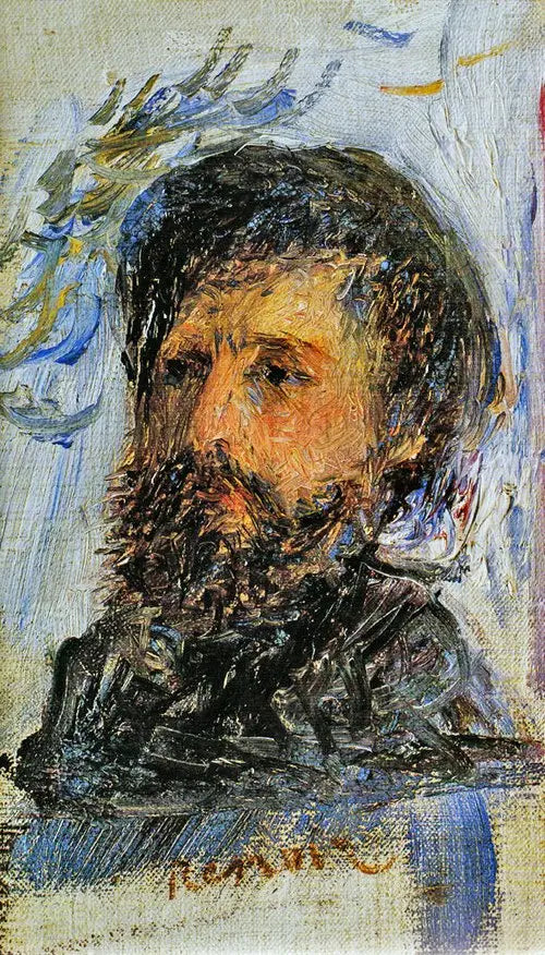 Reproduction du tableau « Portrait de Claude Monet - Pierre-Auguste Renoir » par Alpha Reproduction en peinture à l’huile