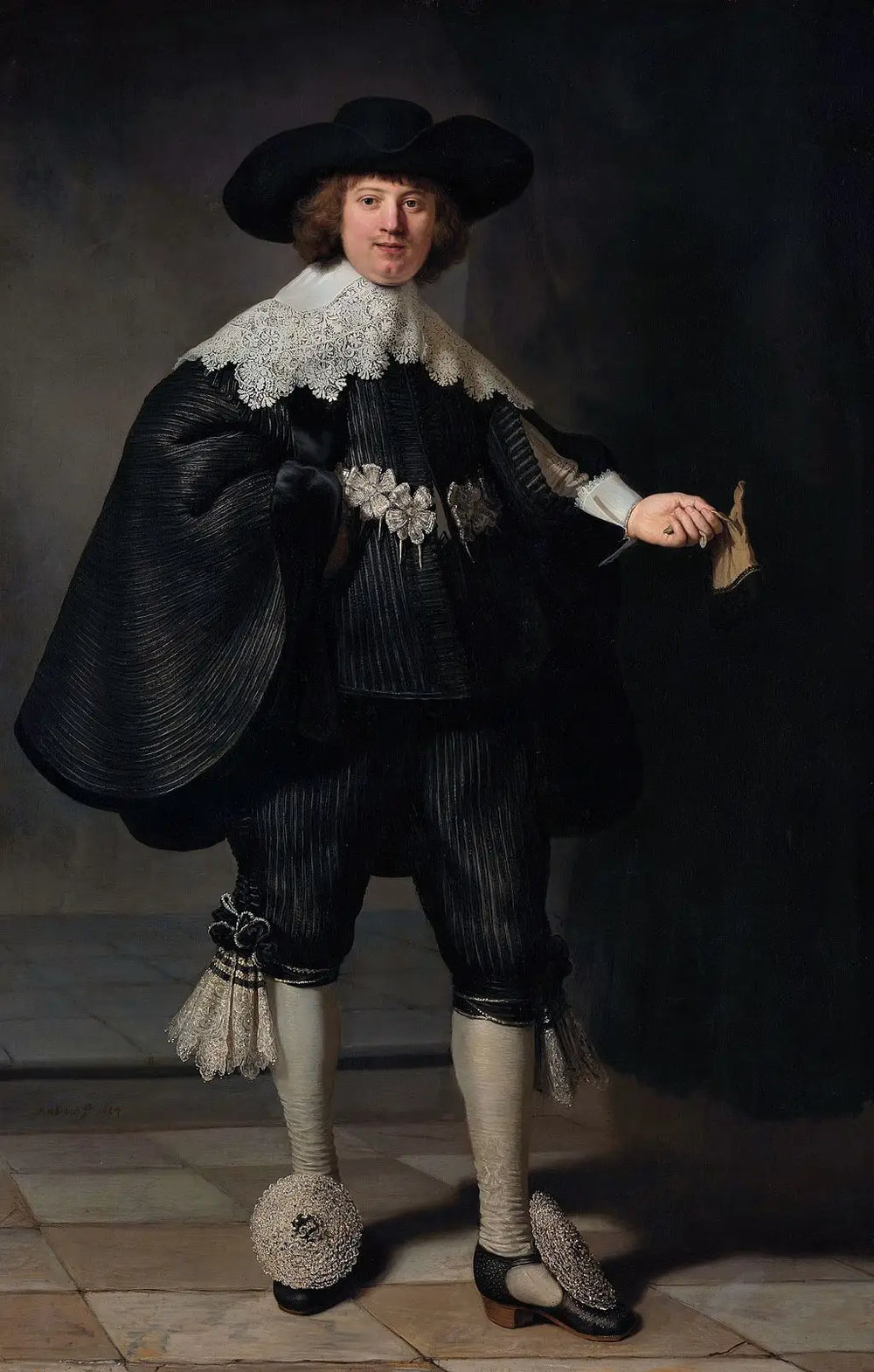 Reproduction du tableau « Portrait de Marten Soolmans - Rembrandt » par Alpha Reproduction en peinture à l’huile