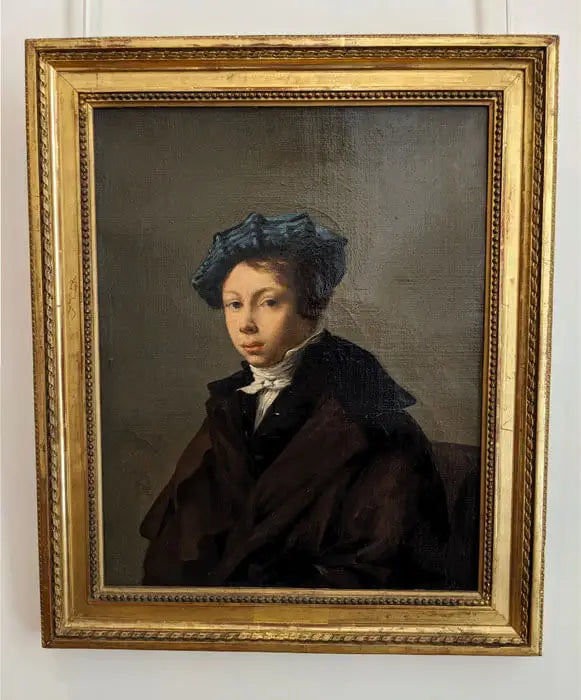 Portrait de jeune homme coiffé d’un béret bleu - Eugène Delacroix - Alpha Reproduction