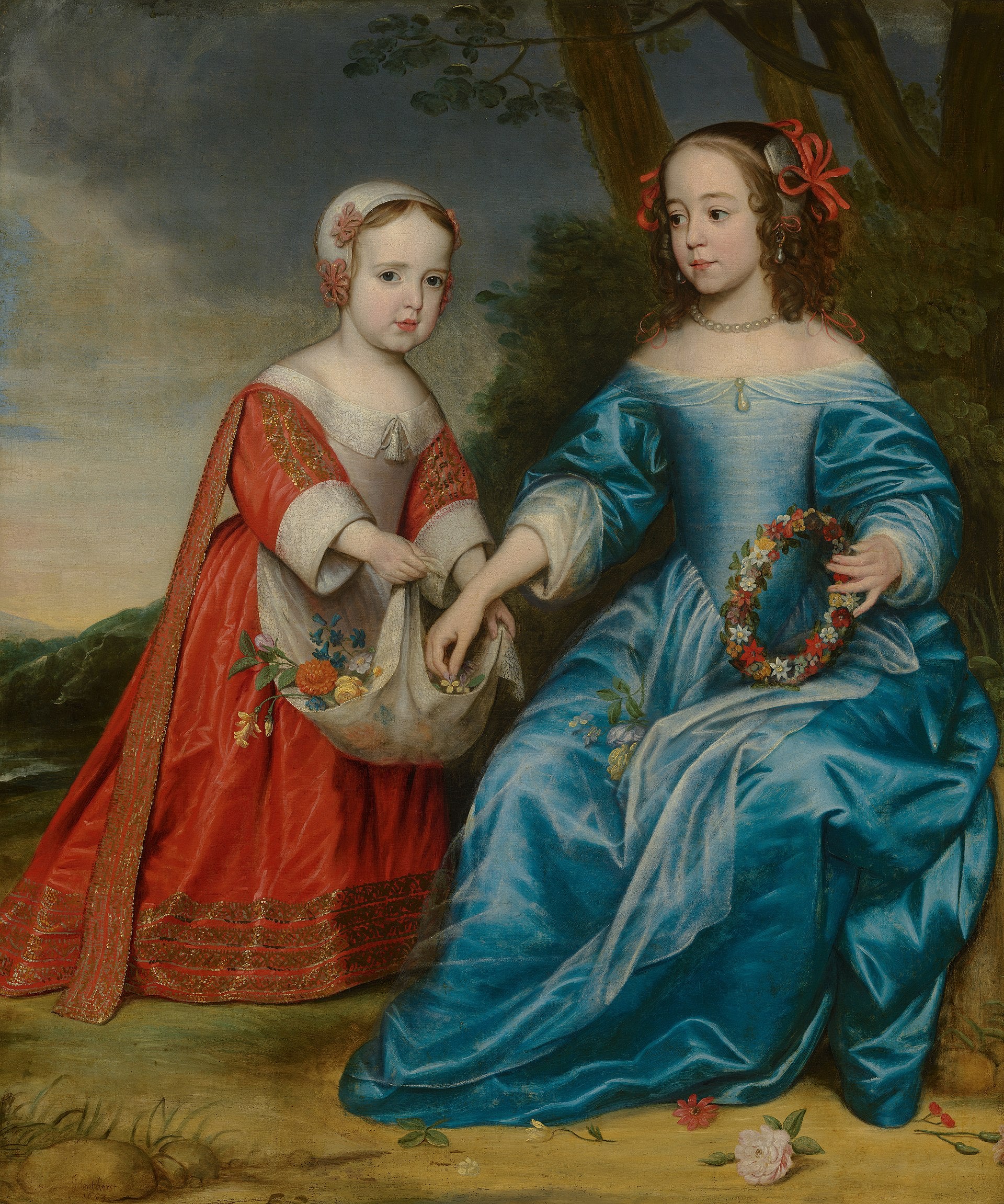 Portrait du prince Guillaume III et sa tante Marie de Nassau - Gerrit van Honthorst