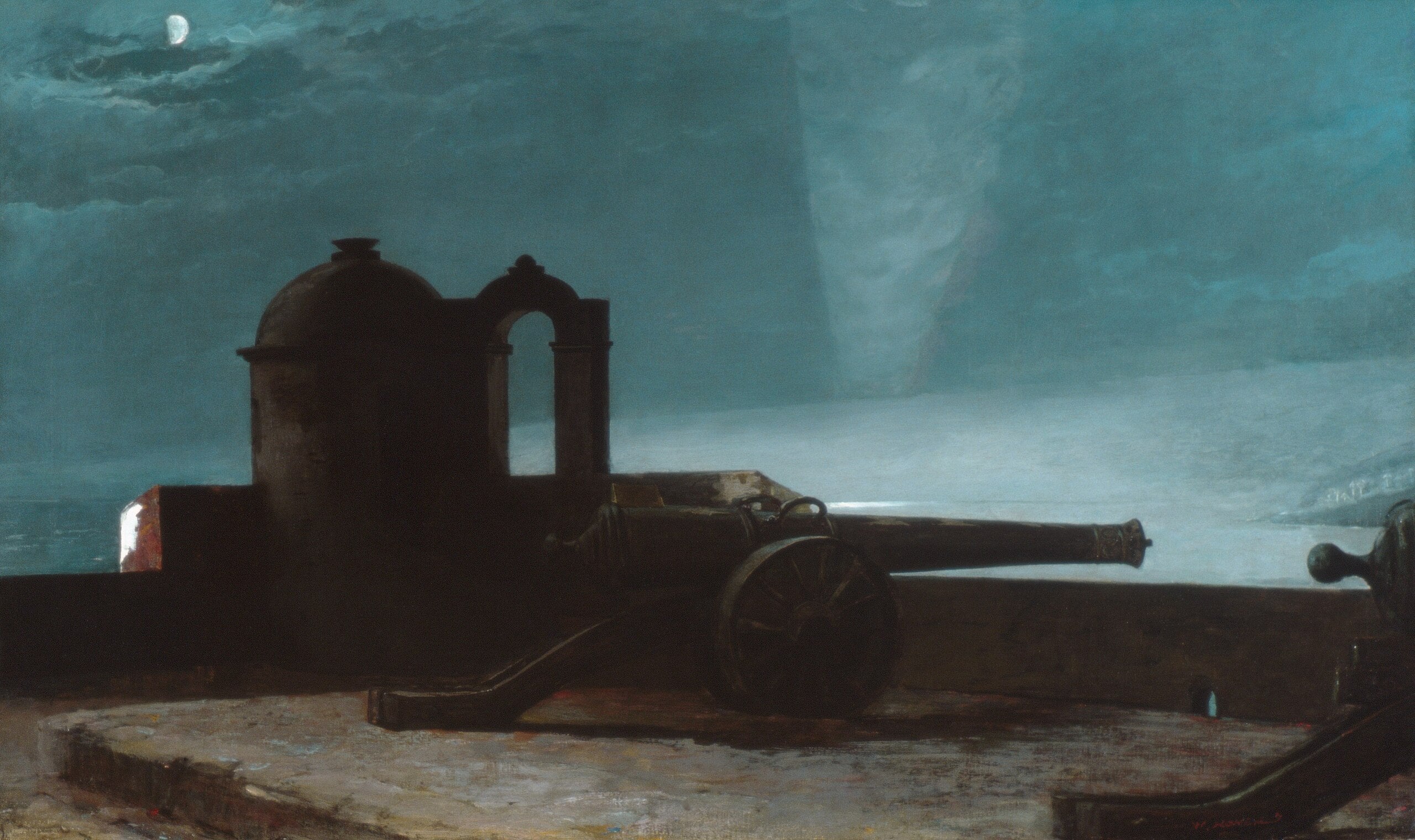 Projecteur sur l'entrée du port, Santiago de Cuba - Winslow Homer
