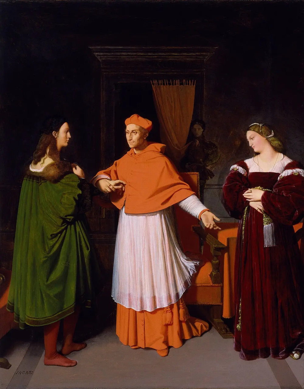 Raphaël et la Nièce du cardinal Bibbiena - Jean-Auguste-Dominique Ingres - Alpha Reproduction