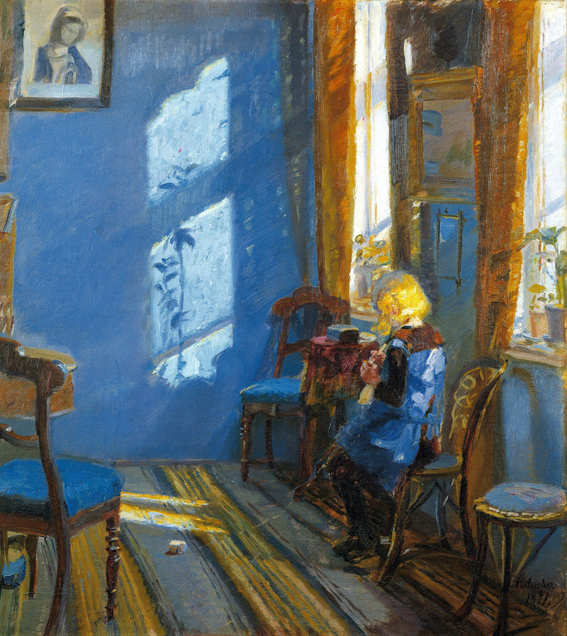 Луч солнечного света в синей комнате - Анна Анчер
