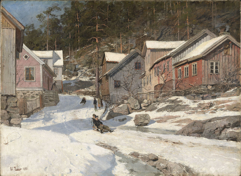 Rue à Kragerø - Frits Thaulow