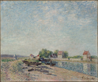 Reproduction du tableau « Saint-Mammès, canal du Loing - Alfred Sisley » par Alpha Reproduction en peinture à l’huile