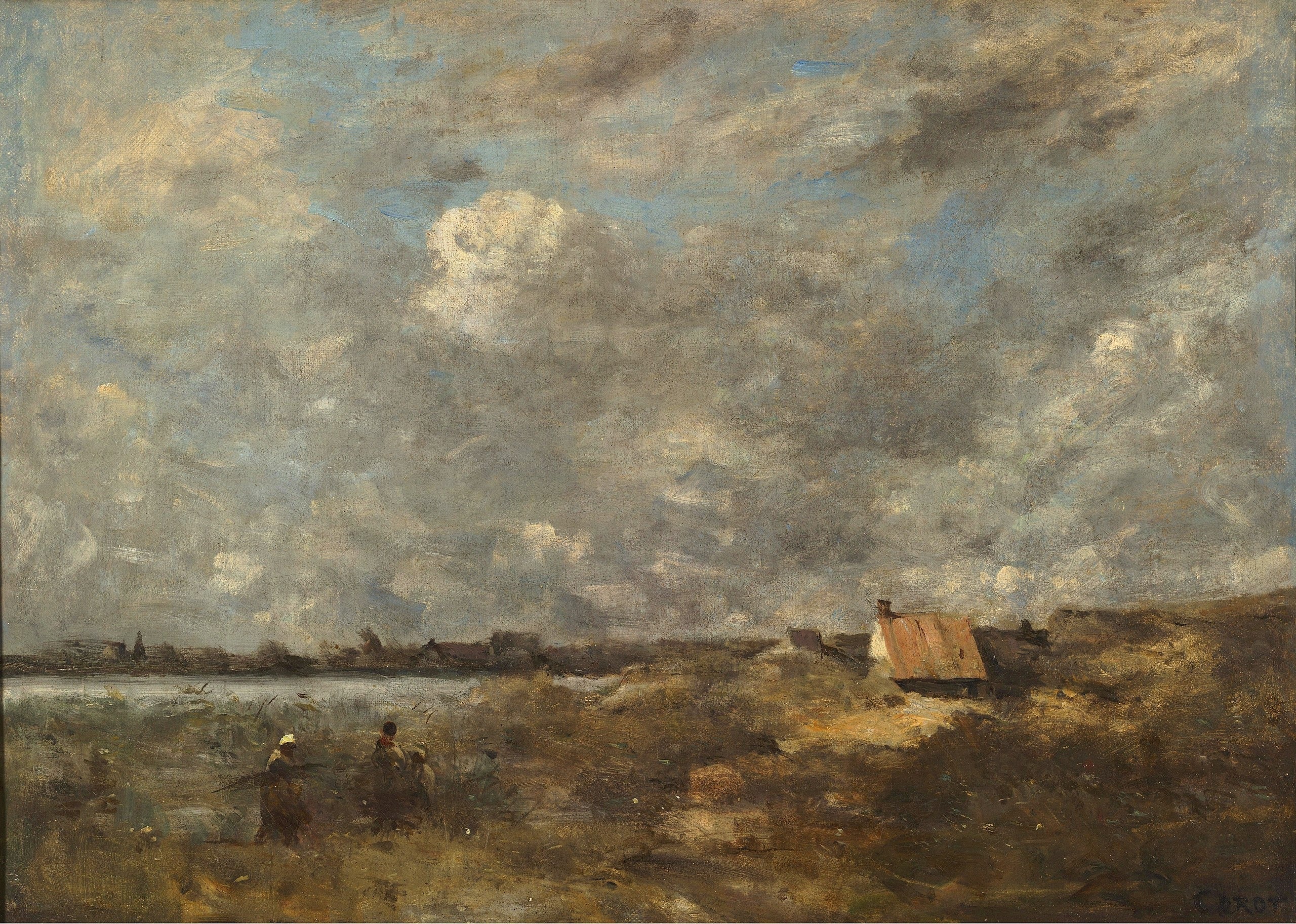 Temps orageux. Pas-de-Calais - Jean-Baptiste Camille Corot