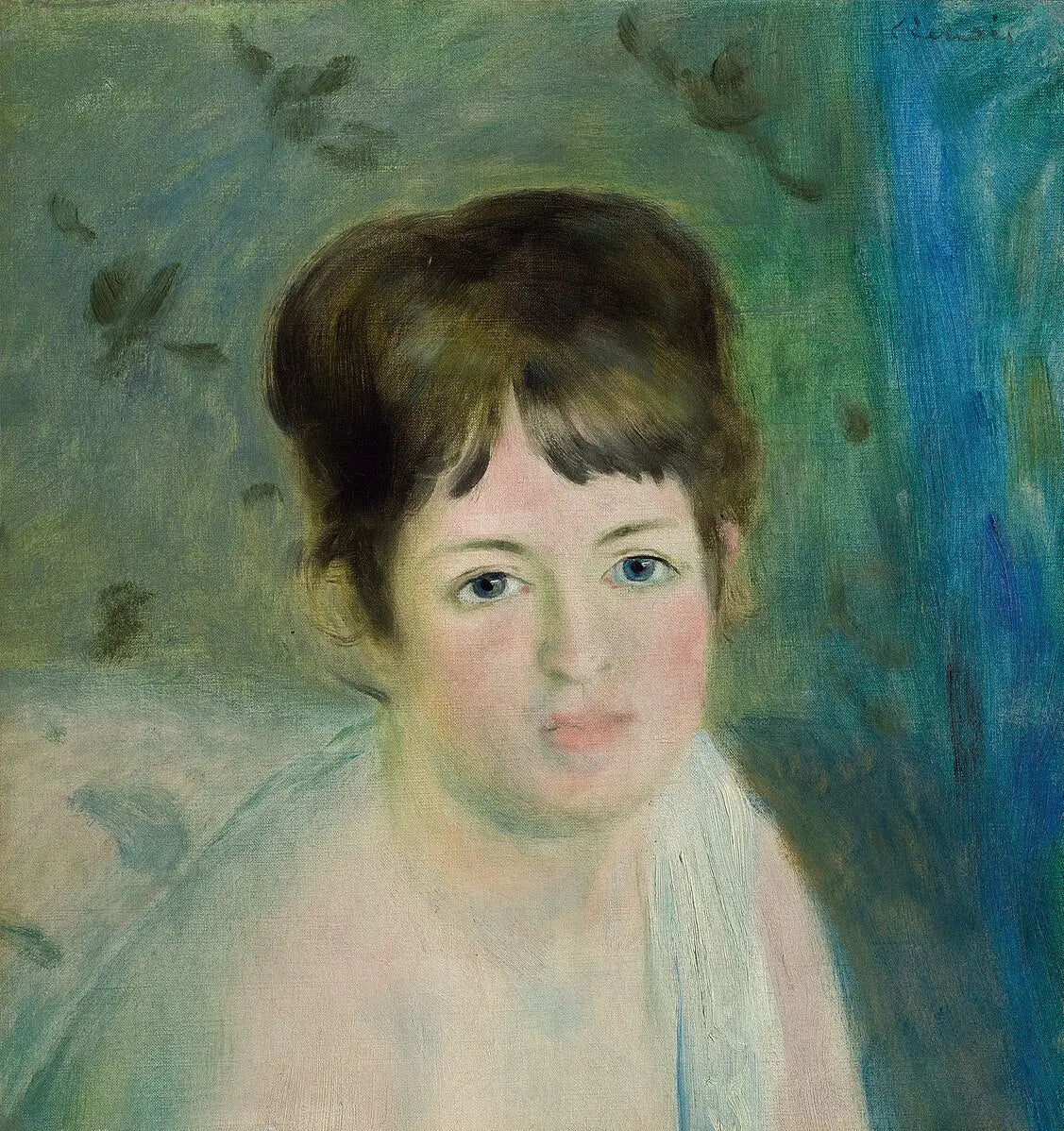 Reproduction du tableau « Tête de femme - Pierre-Auguste Renoir » par Alpha Reproduction en peinture à l’huile