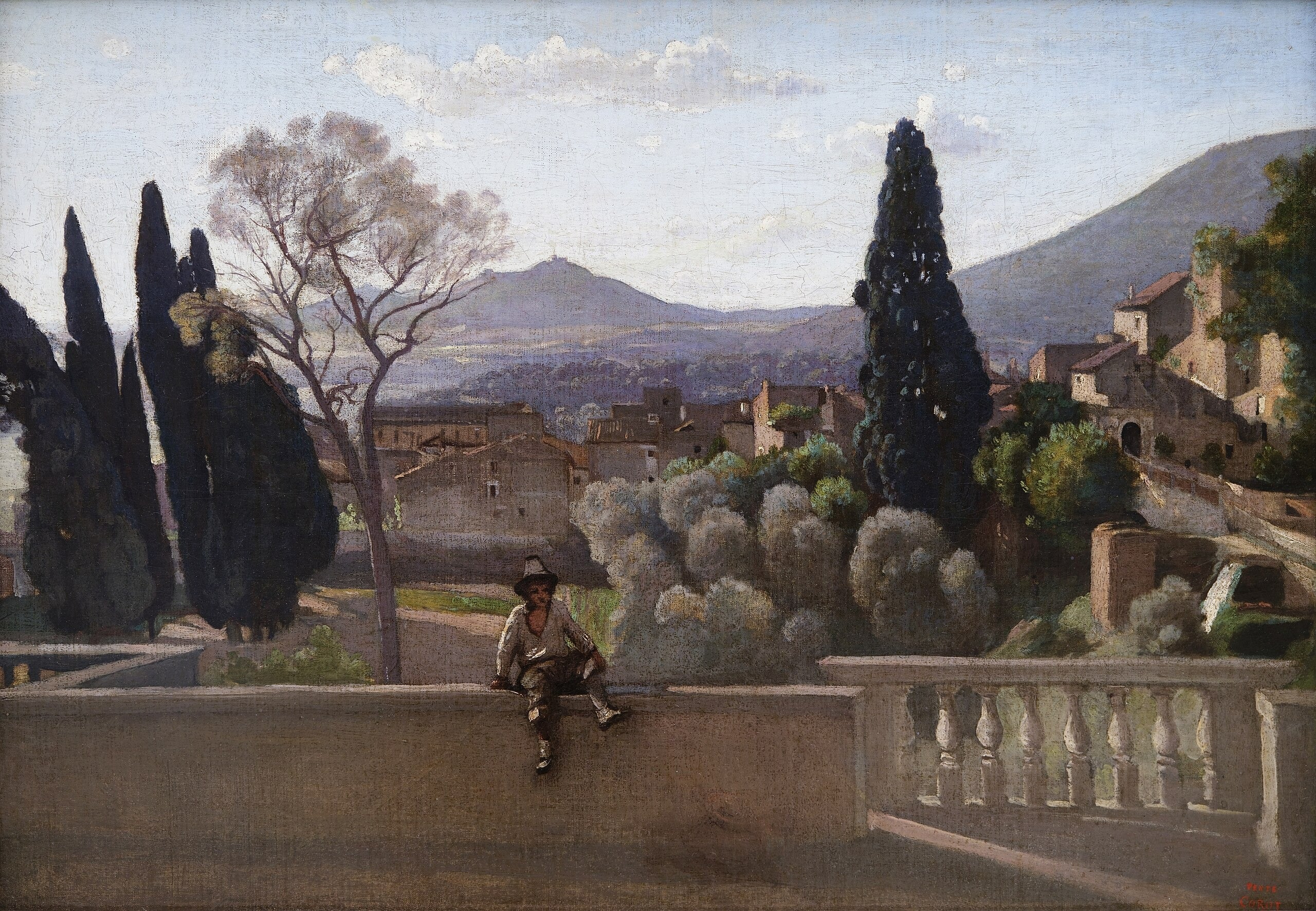 Tivoli, les jardins de la Villa d'Este - Jean-Baptiste Camille Corot