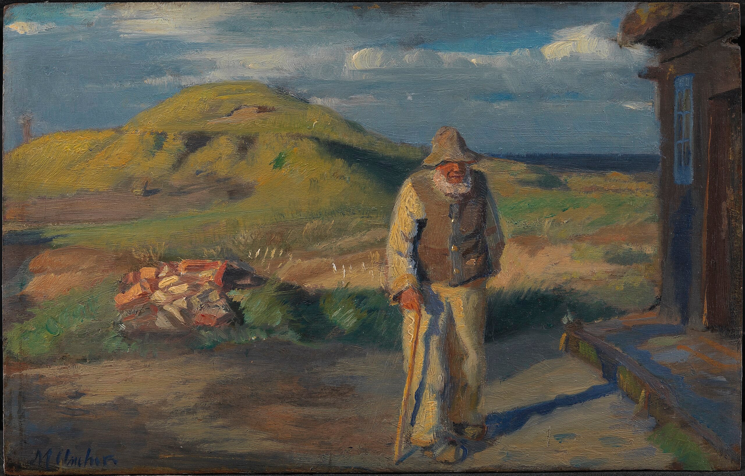 Un aveugle devant sa maison - Michael Peter Ancher