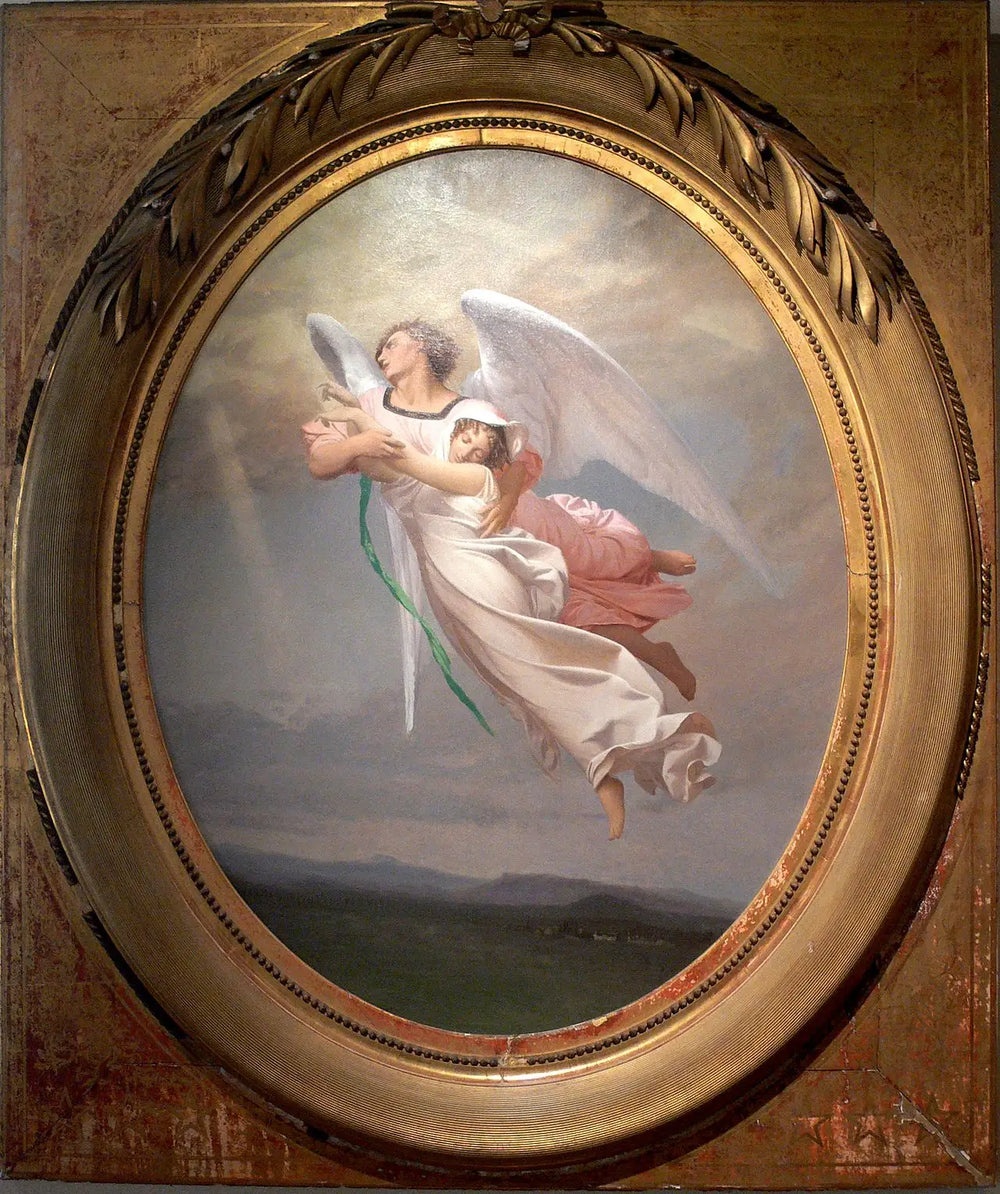 Reproduction du tableau « Une âme emportée par un ange - Jean-Léon Gérôme » par Alpha Reproduction en peinture à l’huile