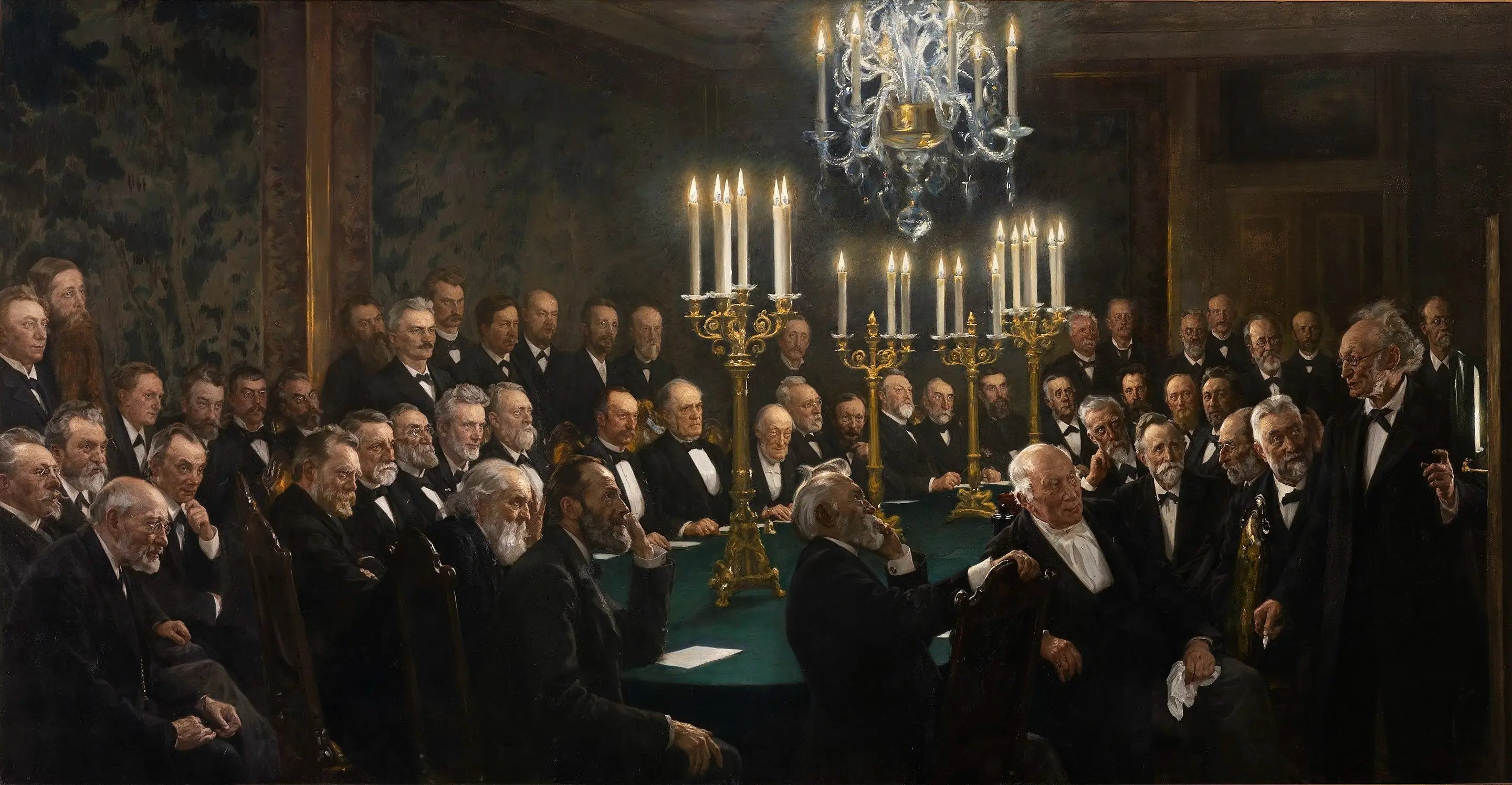Une réunion à l’Académie royale des sciences et des lettres du Danemark - Peder Severin Krøyer - Alpha Reproduction