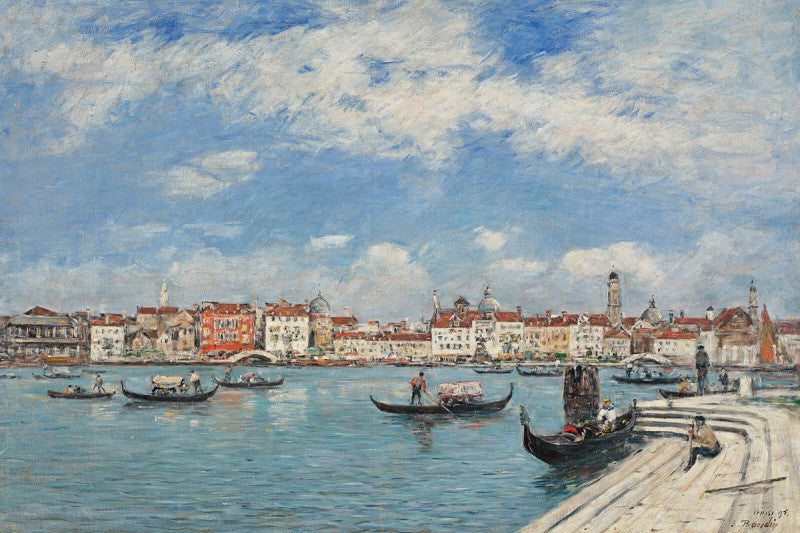 Reproduction du tableau « Venise, vue prise de San Giorgio - Eugène Boudin » par Alpha Reproduction en peinture à l’huile