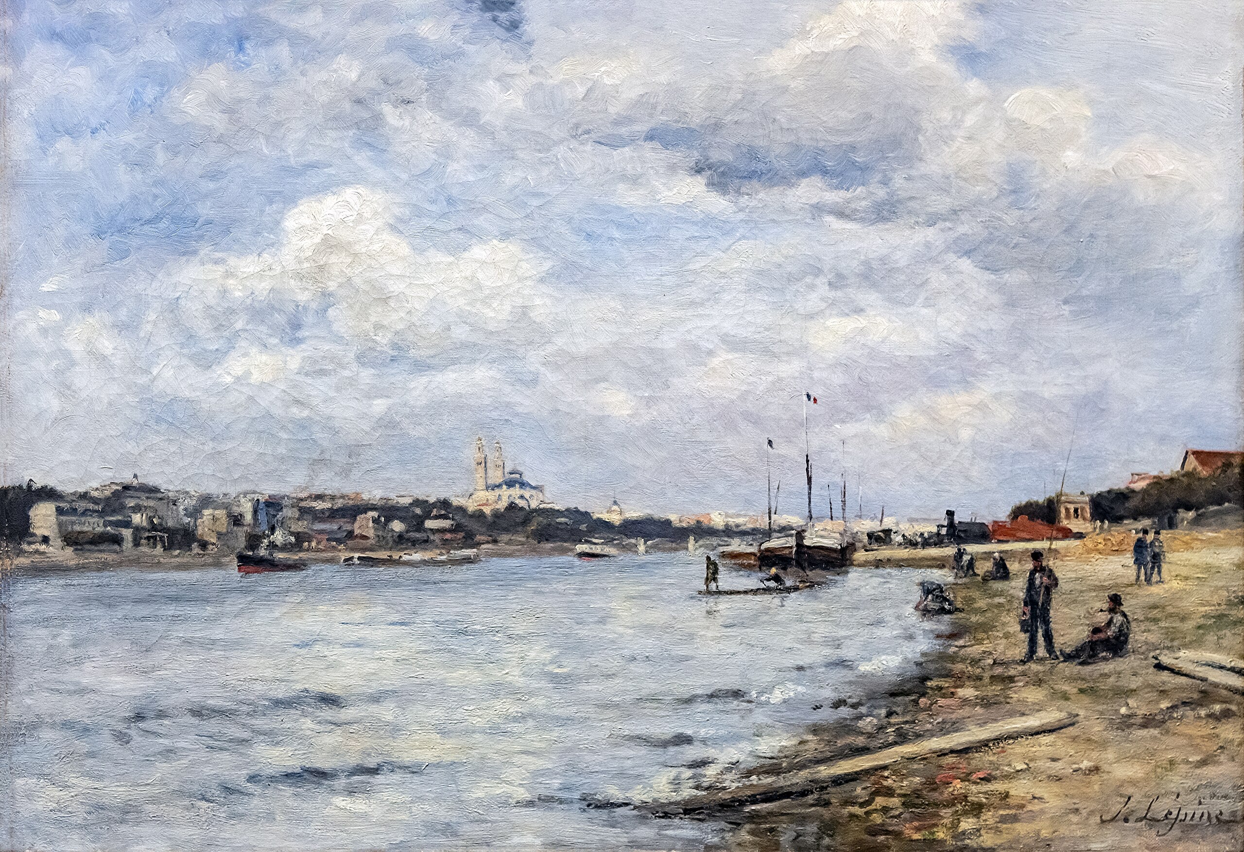 Vue de la Seine et du Trocadéro ; le pont de Grenelle - Stanislas Lépine - Alpha Reproduction