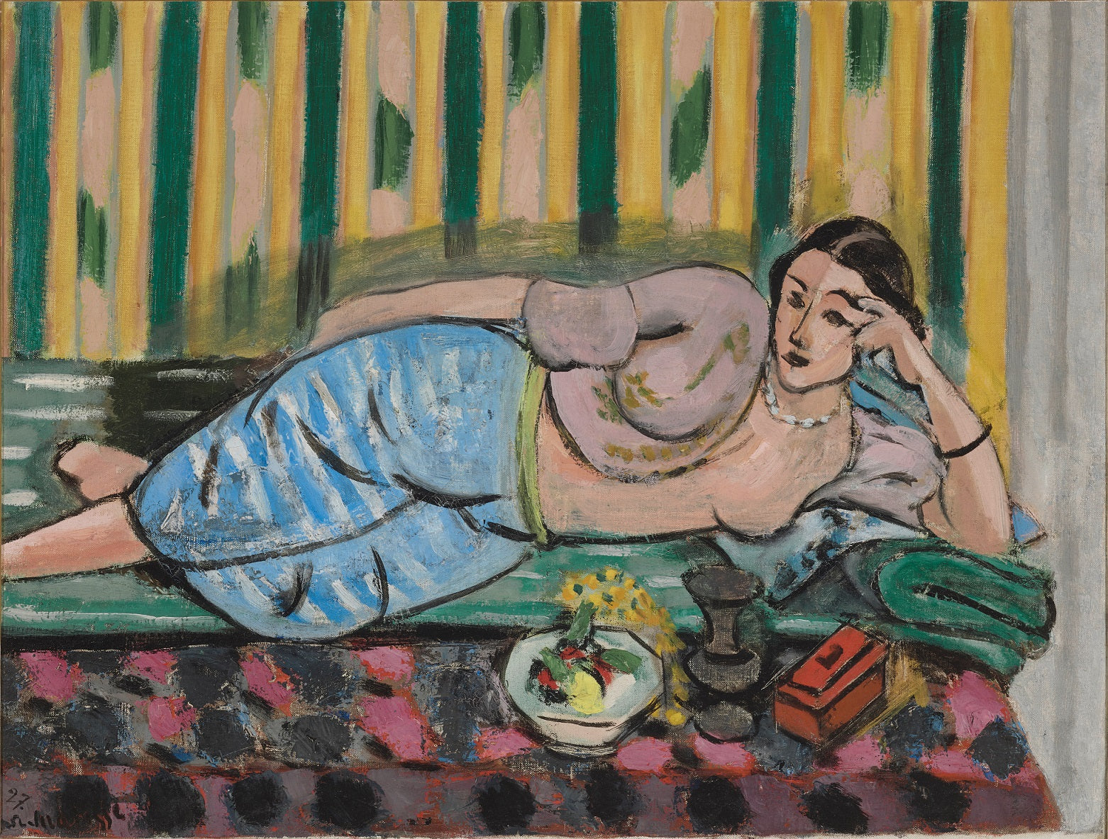 Reproduction du tableau « Odalisque au coffret rouge - Henri Matisse » par Alpha Reproduction en peinture à l’huile