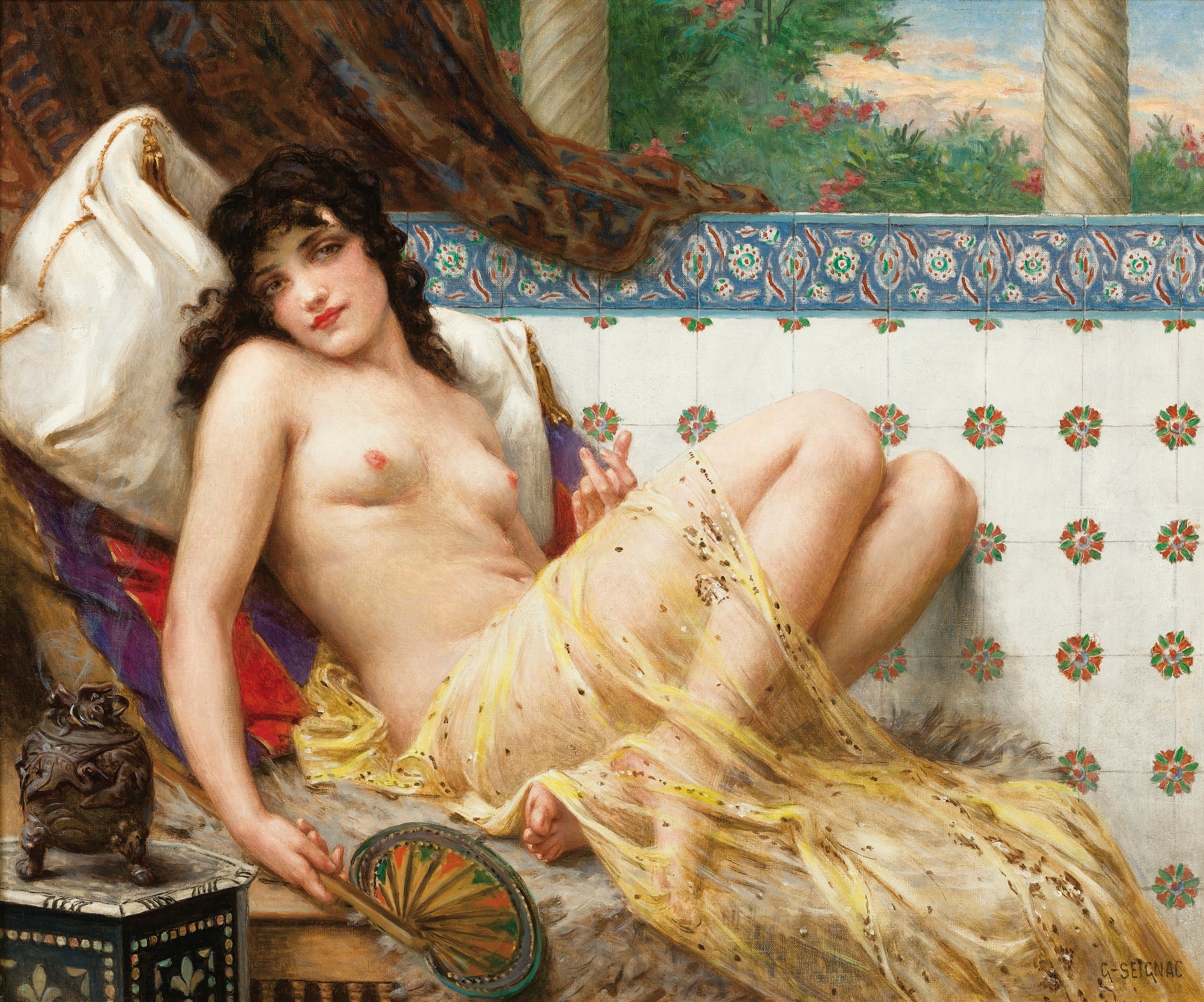 Odalisque à l'éventail - Guillaume Seignac