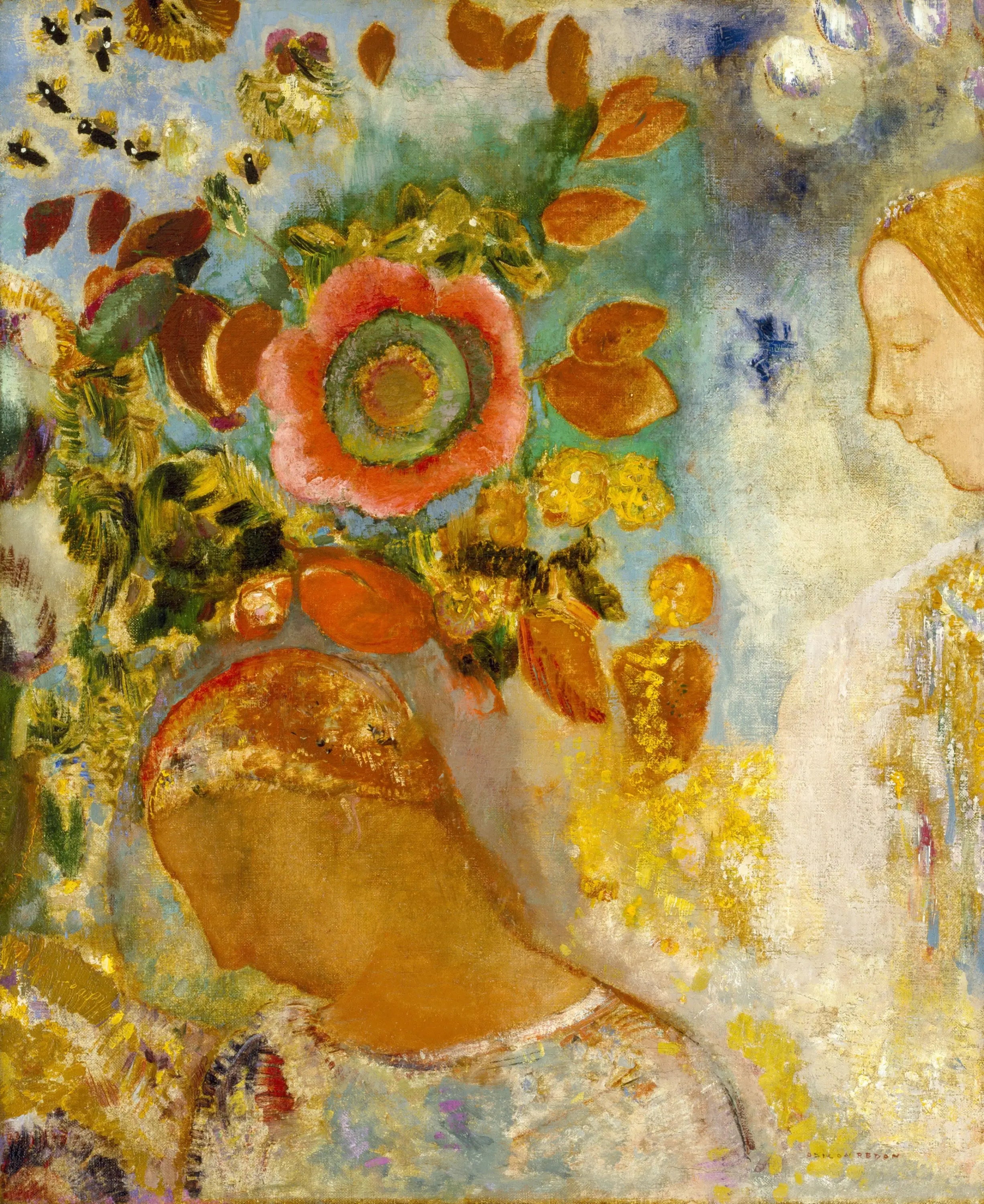 Deux jeunes filles parmi les fleurs - Odilon Redon - Alpha Reproduction