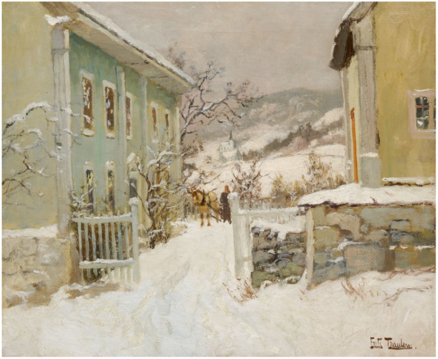 Maison du clergé en Norvège - Frits Thaulow