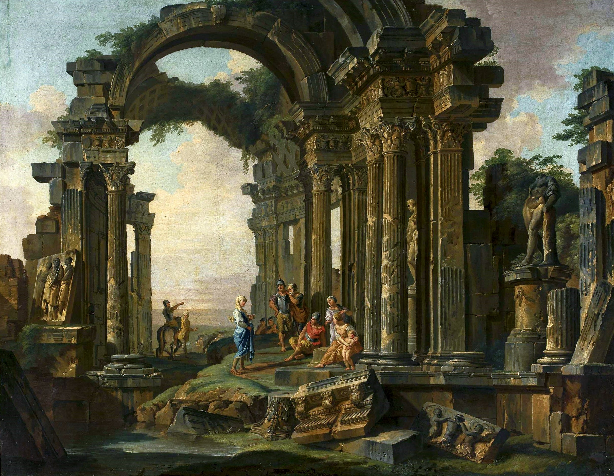 Caprice architectural avec ruines romaines - Giovanni Paolo Panini