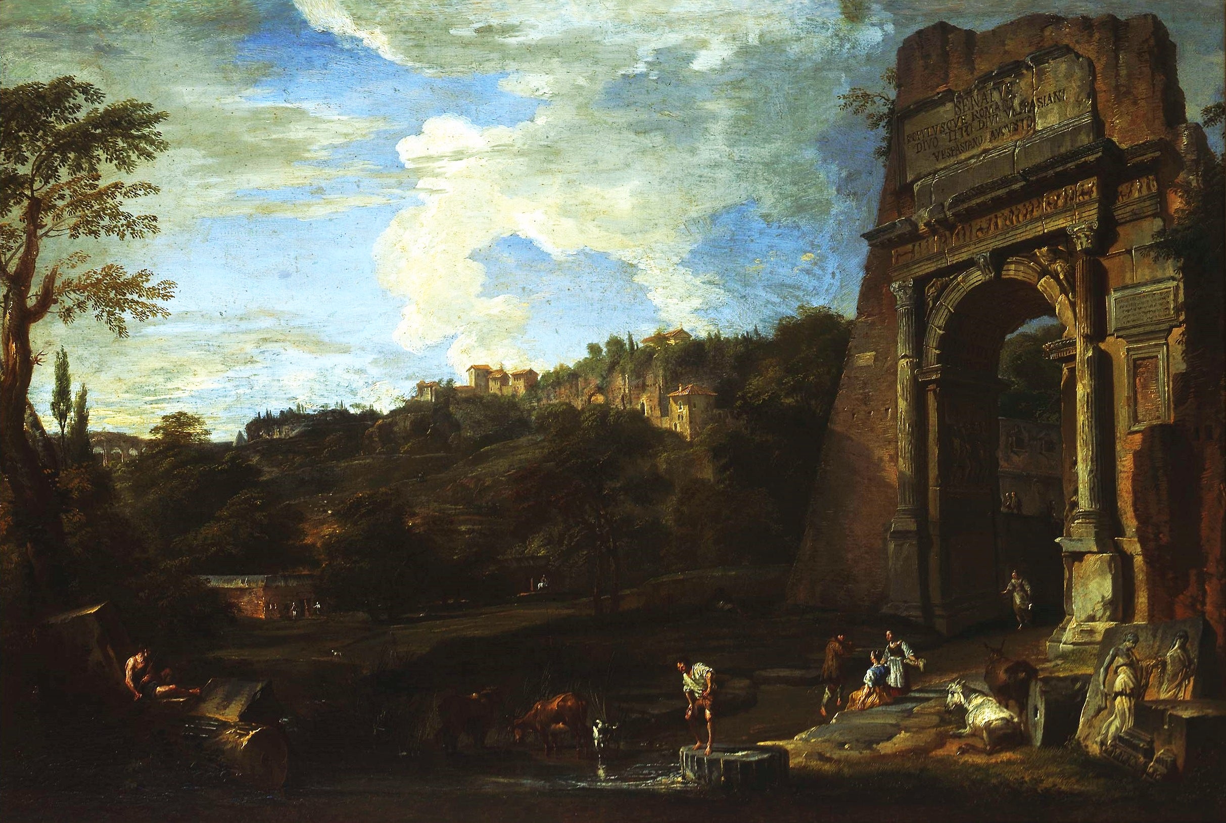 Paysage avec l'arc de Titus - Giovanni Paolo Panini