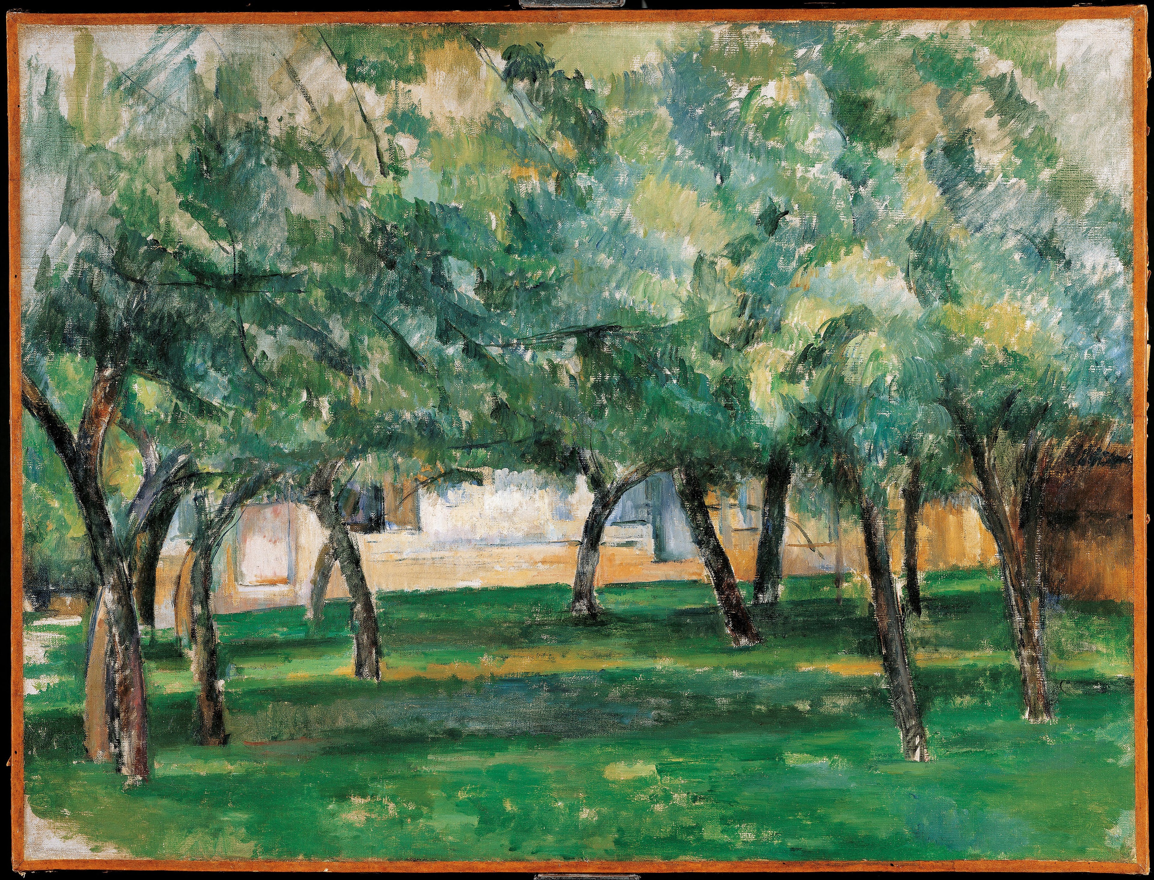 Reproduction du tableau « Le Clos normand (Hattenville) - Paul Cézanne » par Alpha Reproduction en peinture à l’huile