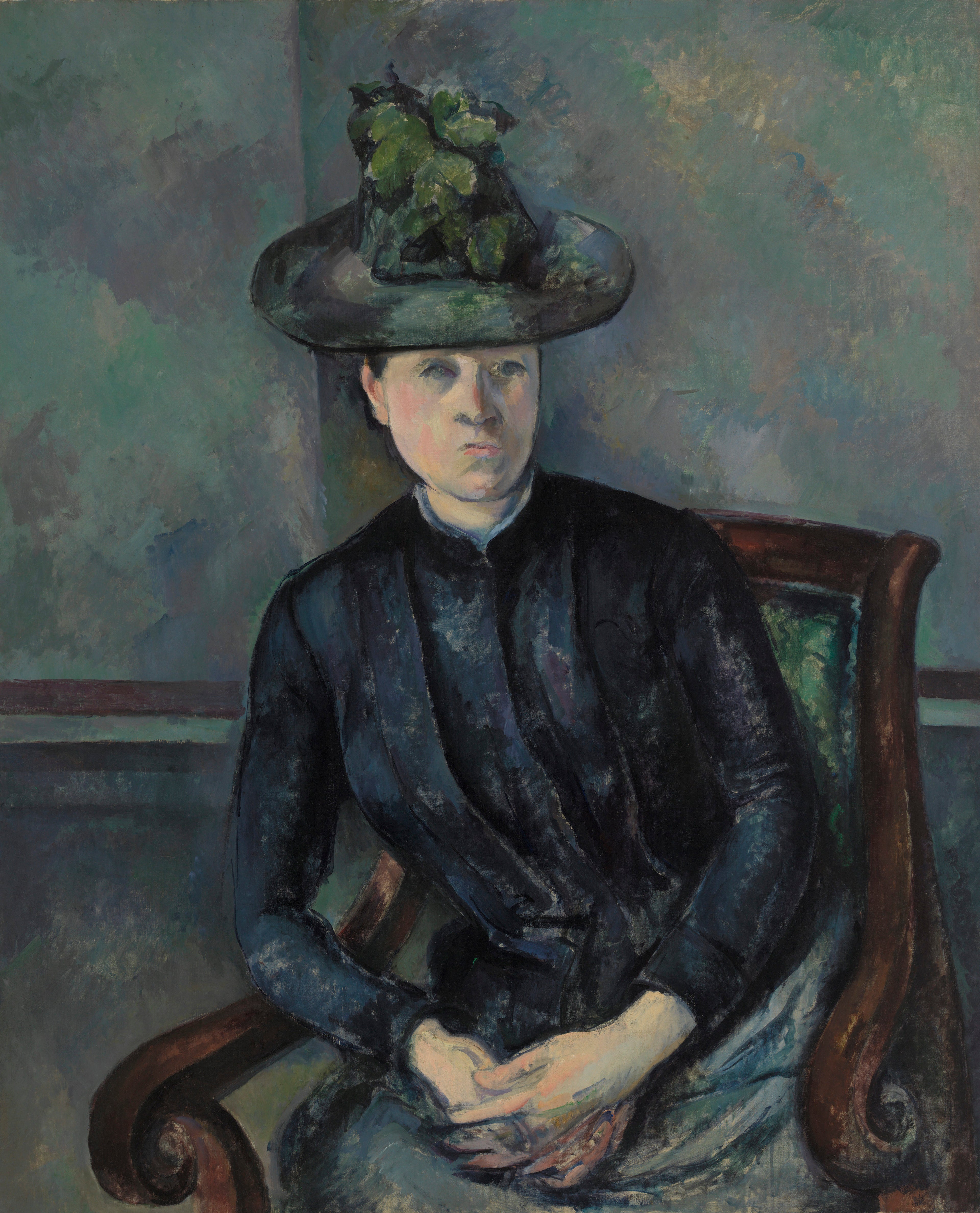 Reproduction du tableau « Madame Cézanne au chapeau vert - Paul Cézanne » par Alpha Reproduction en peinture à l’huile